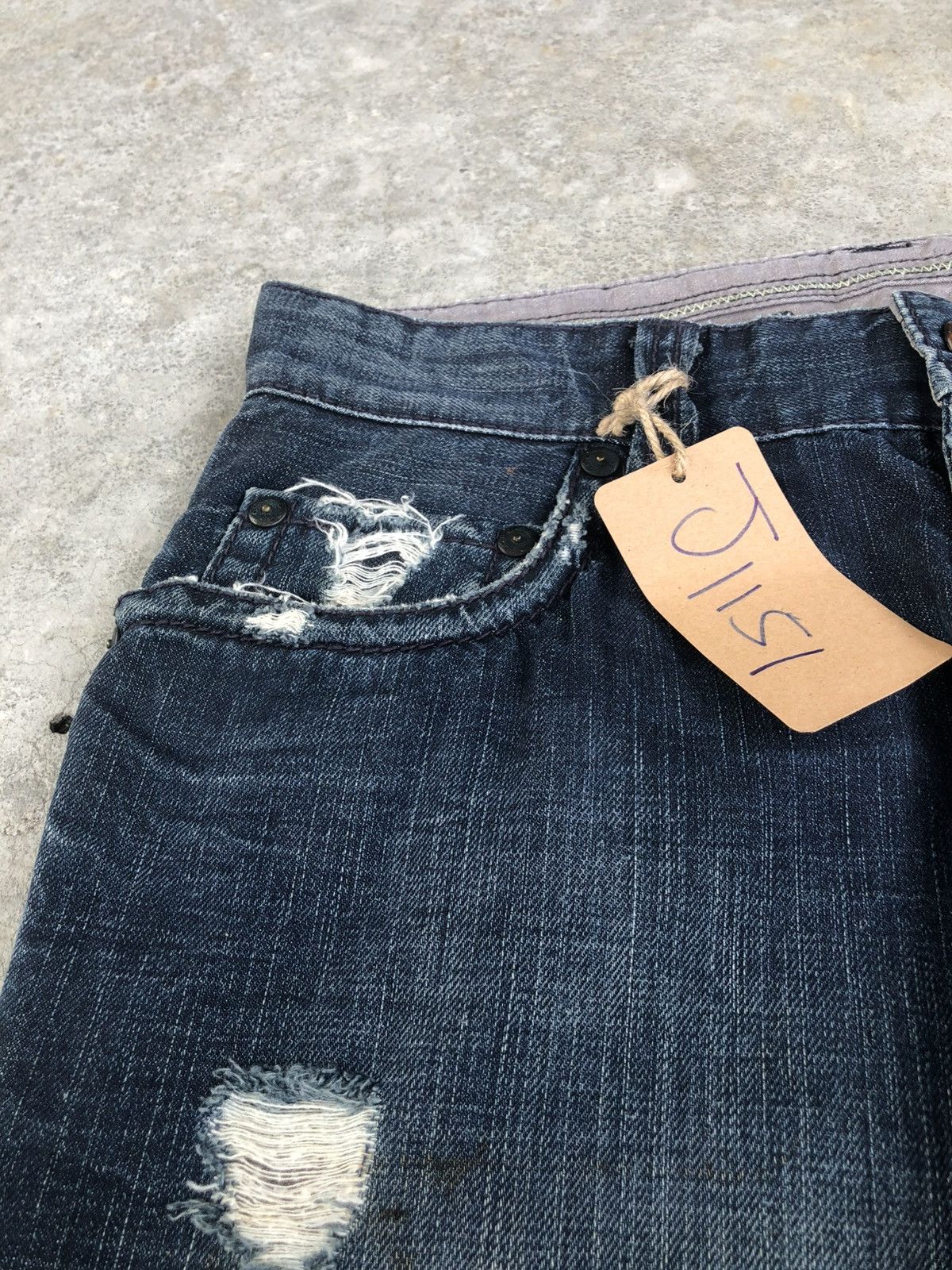 If Six Was Nine Japanese Stitch’s Flared Jeans Distressed Denim Size US 32 / EU 48 - 13 Thumbnail