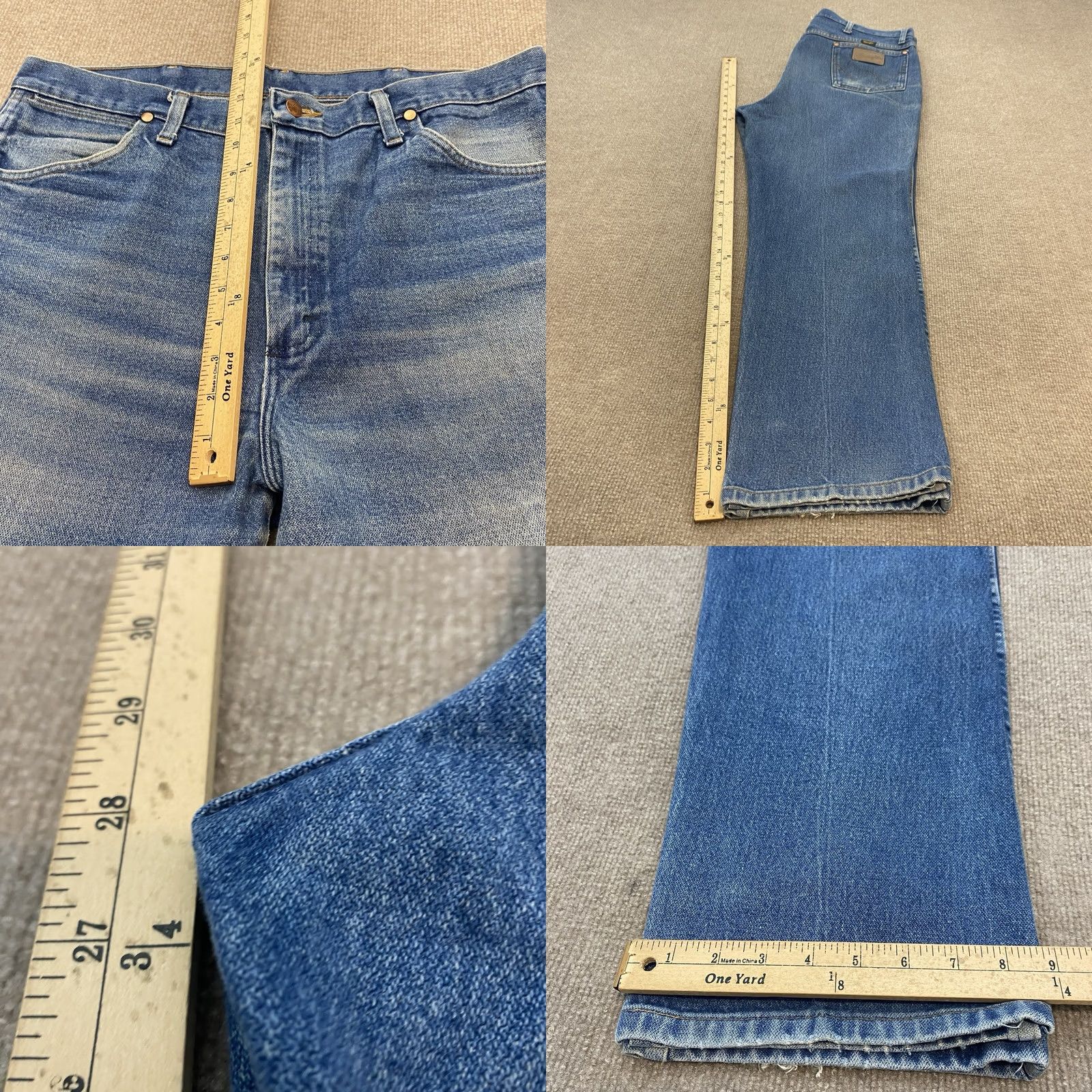 Wrangler Wrangler Cowboy Cut Jeans 936 Slim 38x28 Blue Denim Western Faded Distressed Men Size US 38 / EU 54 - 8 Thumbnail