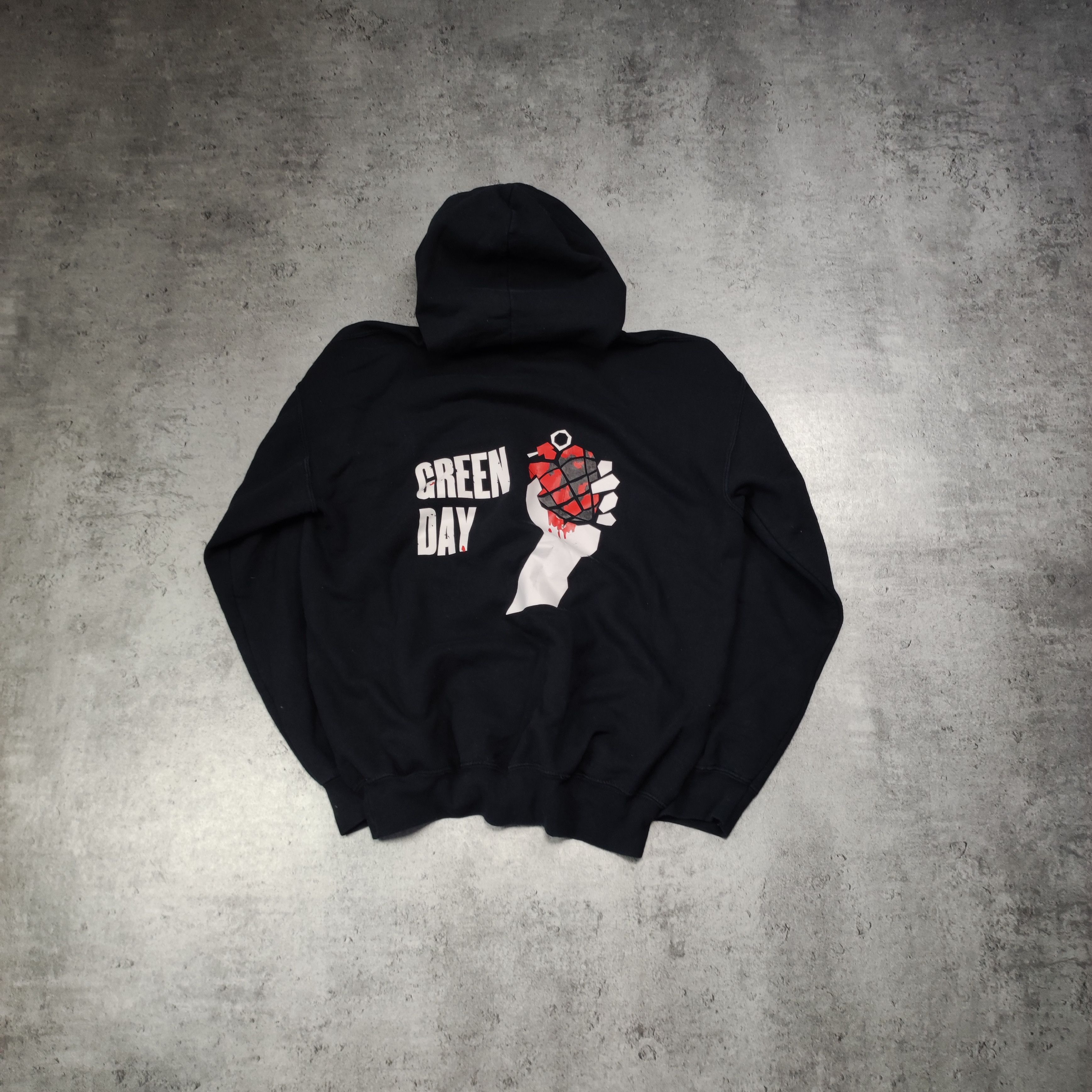 Band Tees × Vintage Vintage RARE 2004 Merch Tour Green Day Black Logo Hoodie Size US M / EU 48-50 / 2 - 2 Thumbnail
