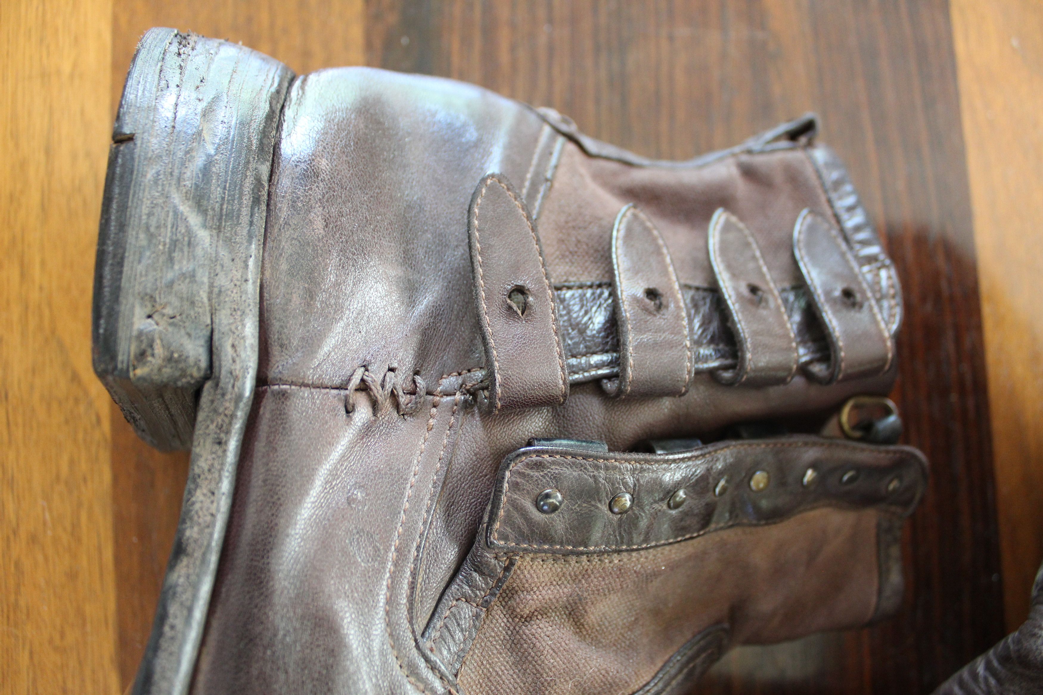 John Varvatos Washed Italian Calfskin, 4 Pin Boot, Positive Fit Boot Size US 11 / EU 44 - 3 Thumbnail