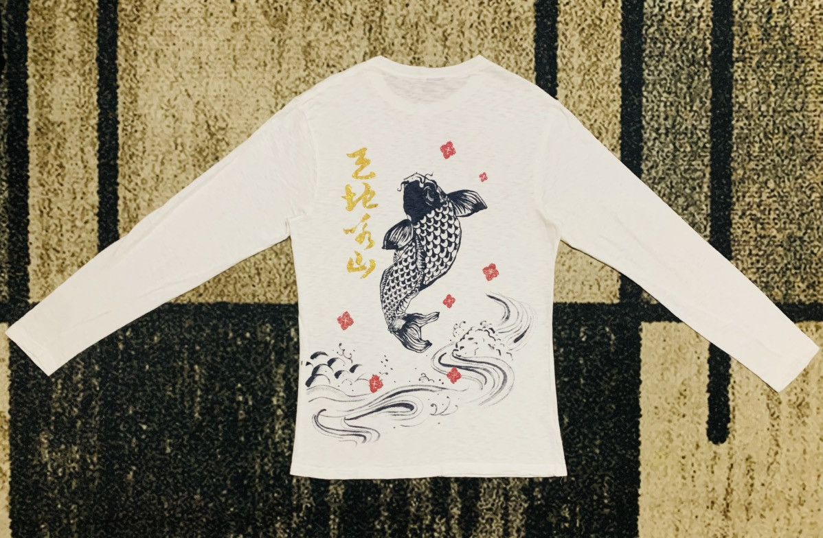 Japanese Brand LAST DROP#Vintage y2k Japanese Koi Fish Long Sleeve Size US S / EU 44-46 / 1 - 2 Thumbnail