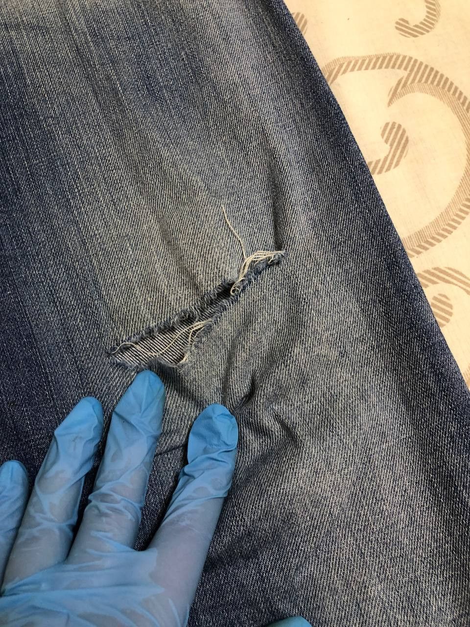 Diesel Diesel D-Bazer Tapered Distressed Dark Blue Jeans Size US 31 - 6 Thumbnail