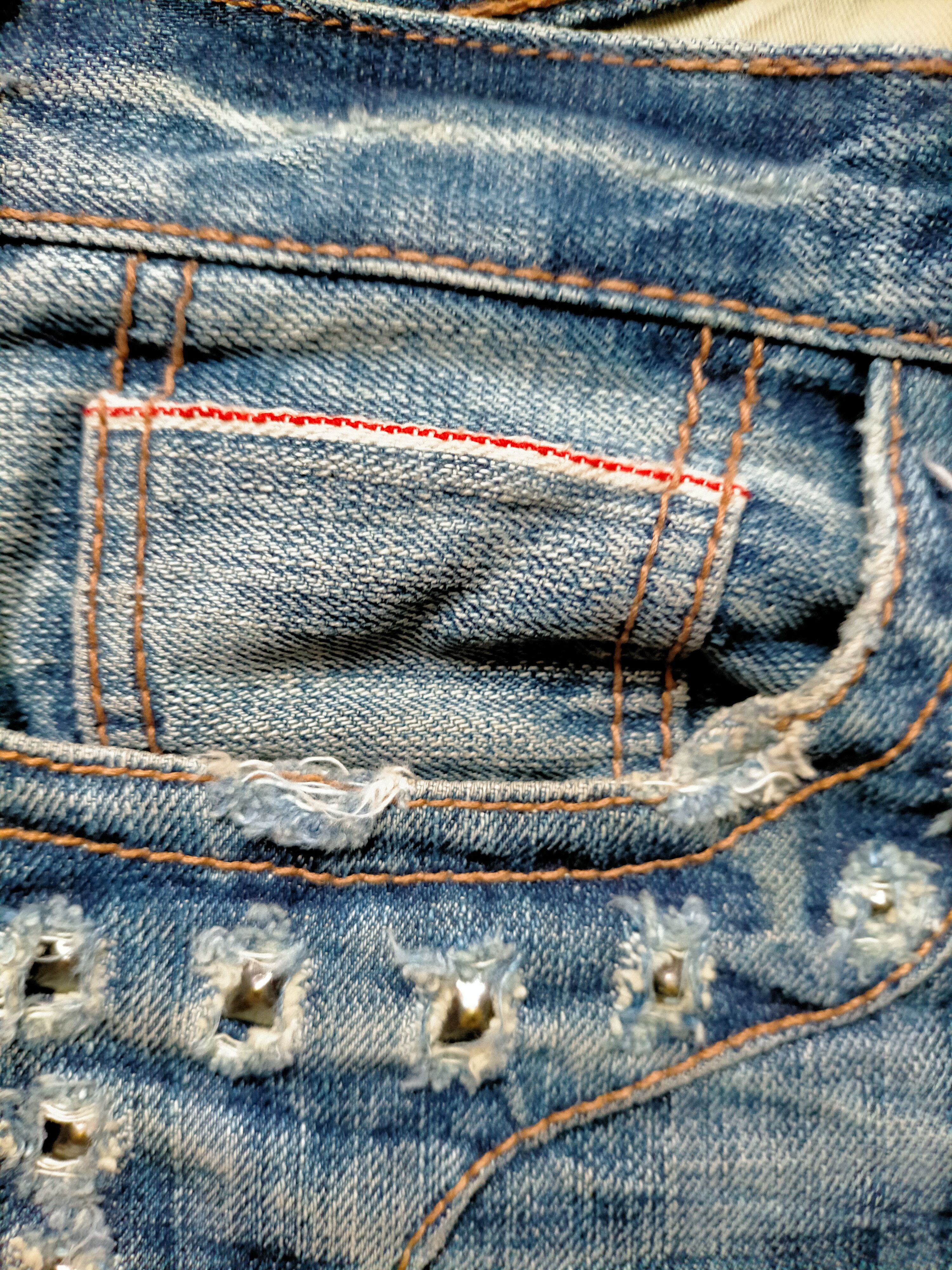 If Six Was Nine × Japanese Brand Ozz First Pin Ball Japan Stude Punk Style Denim Pants Size US 32 / EU 48 - 19 Thumbnail