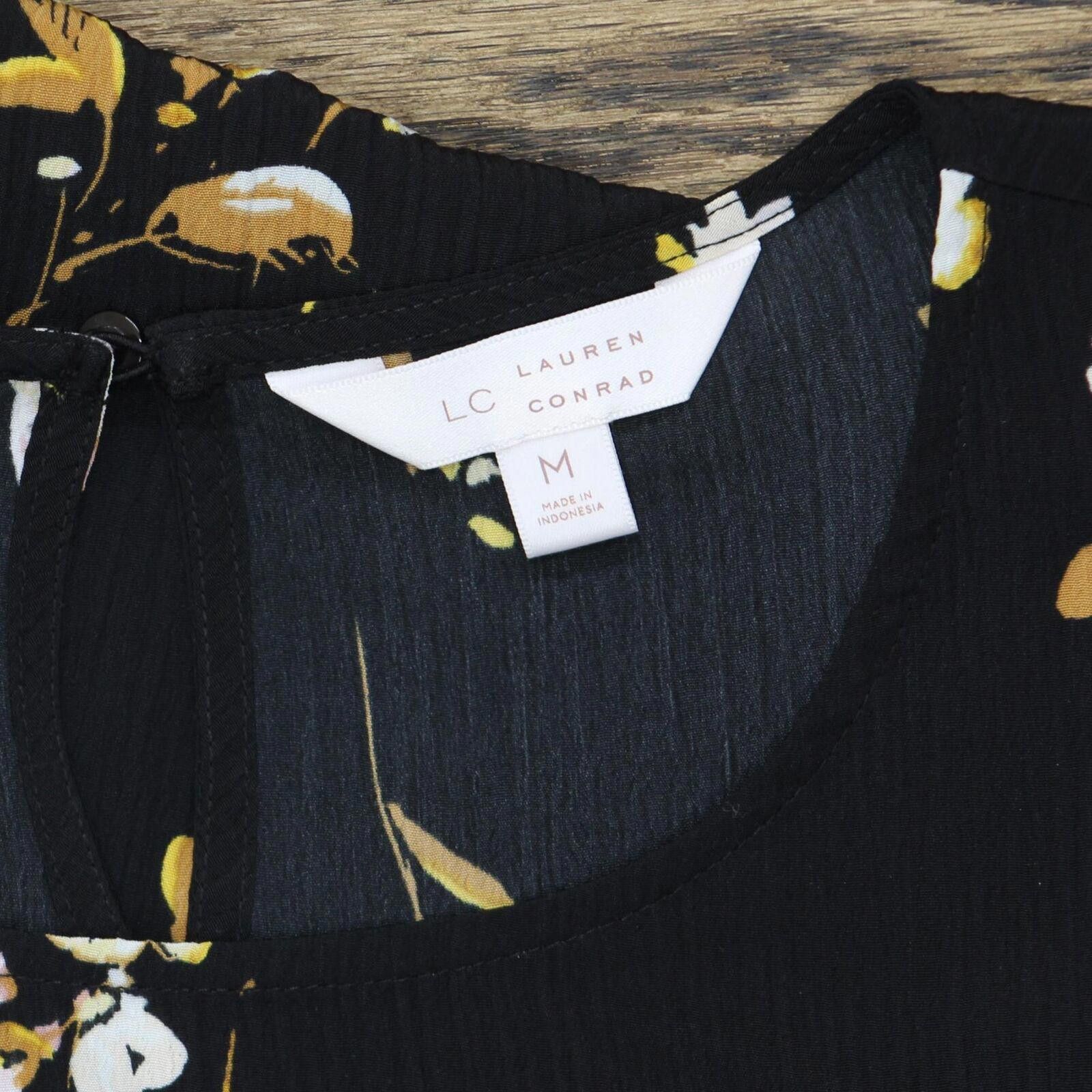 Designer NEW LC Lauren Conrad Sleeve Sleeve Blouse Shirt Top Black M Size M / US 6-8 / IT 42-44 - 3 Thumbnail