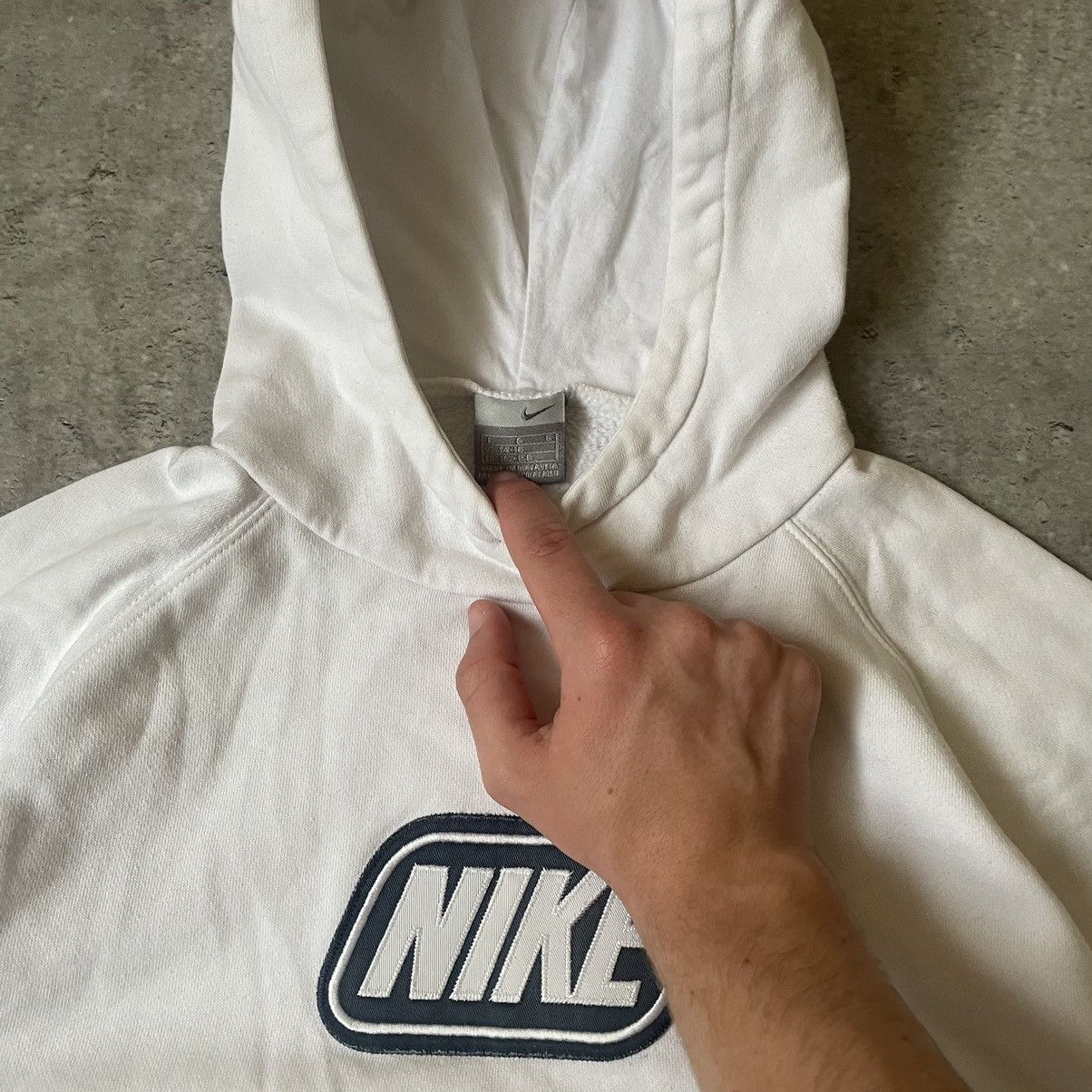 Nike × Vintage Vintage Nike 90s Central Logo Hoodie Size US S / EU 44-46 / 1 - 3 Thumbnail