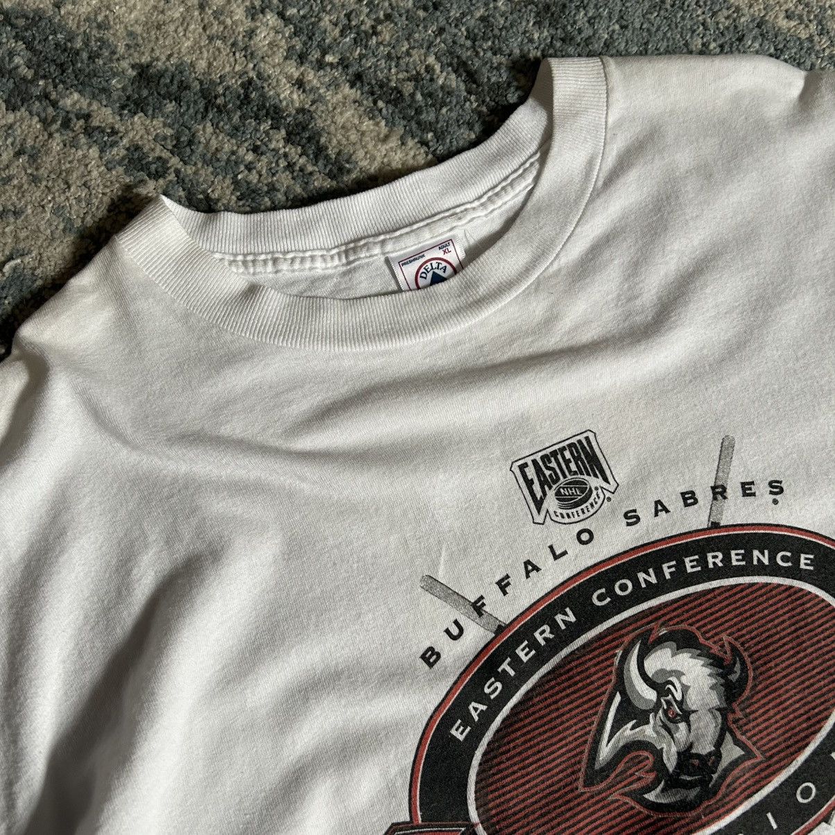 NHL DiSTRESSED 1999 BUFFALO SABRES EASTERN CONFERENCE CHAMPiONS Size US XL / EU 56 / 4 - 2 Thumbnail
