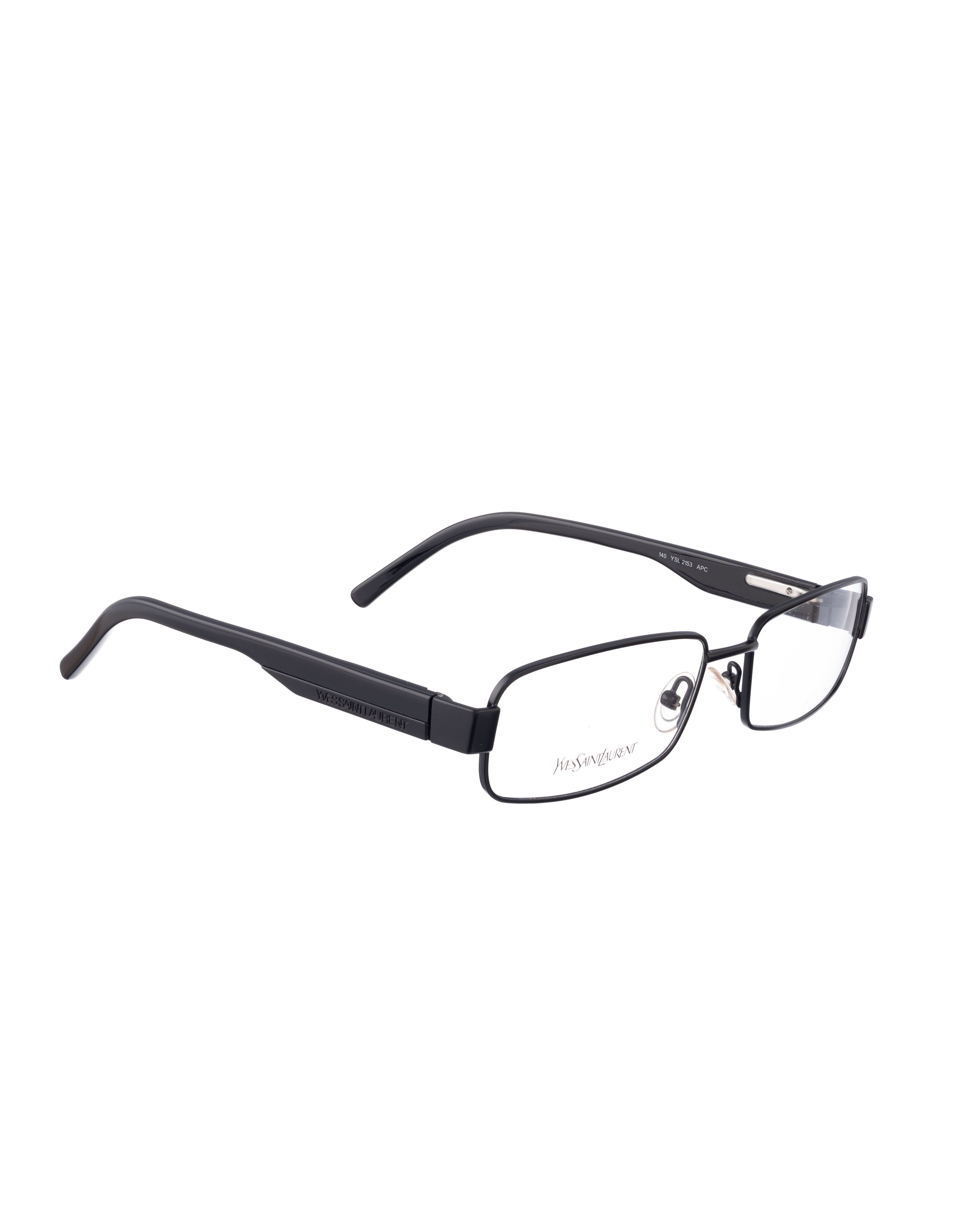 Saint Laurent Paris Yves Saint Laurent 90s Black Shiny & Matte Plastic Glasses Size ONE SIZE - 1 Thumbnail
