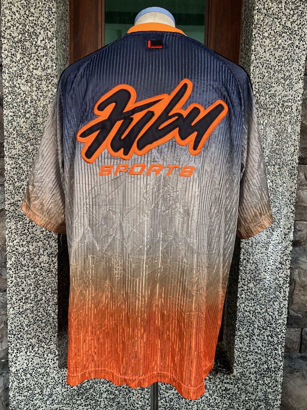 image of Vintage 90's Fubu Sports Jersey Shirt in Orange, Men's (Size XL)