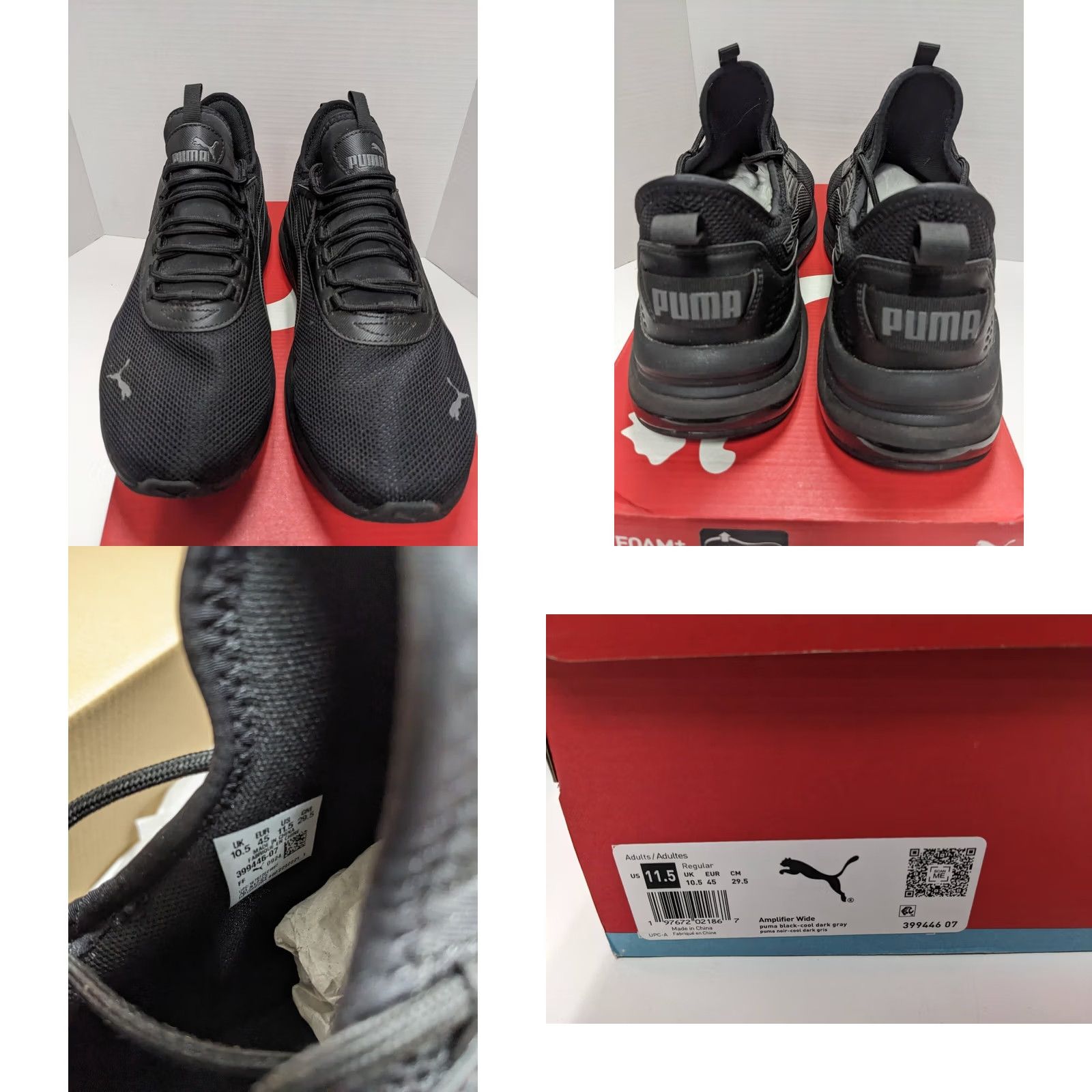 Puma PUMA Sneaker Men 11.5 Wide Fit Black Nike? Size US 12 / EU 45 - 8 Thumbnail
