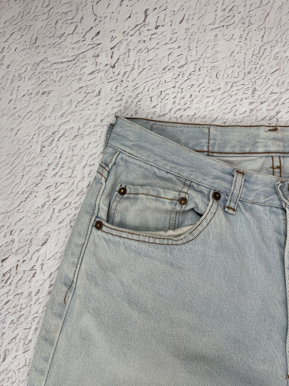 Levi's Levi’s 501XX (0660) vintage 90s light blue distressed denim Size US 30 / EU 46 - 7 Thumbnail