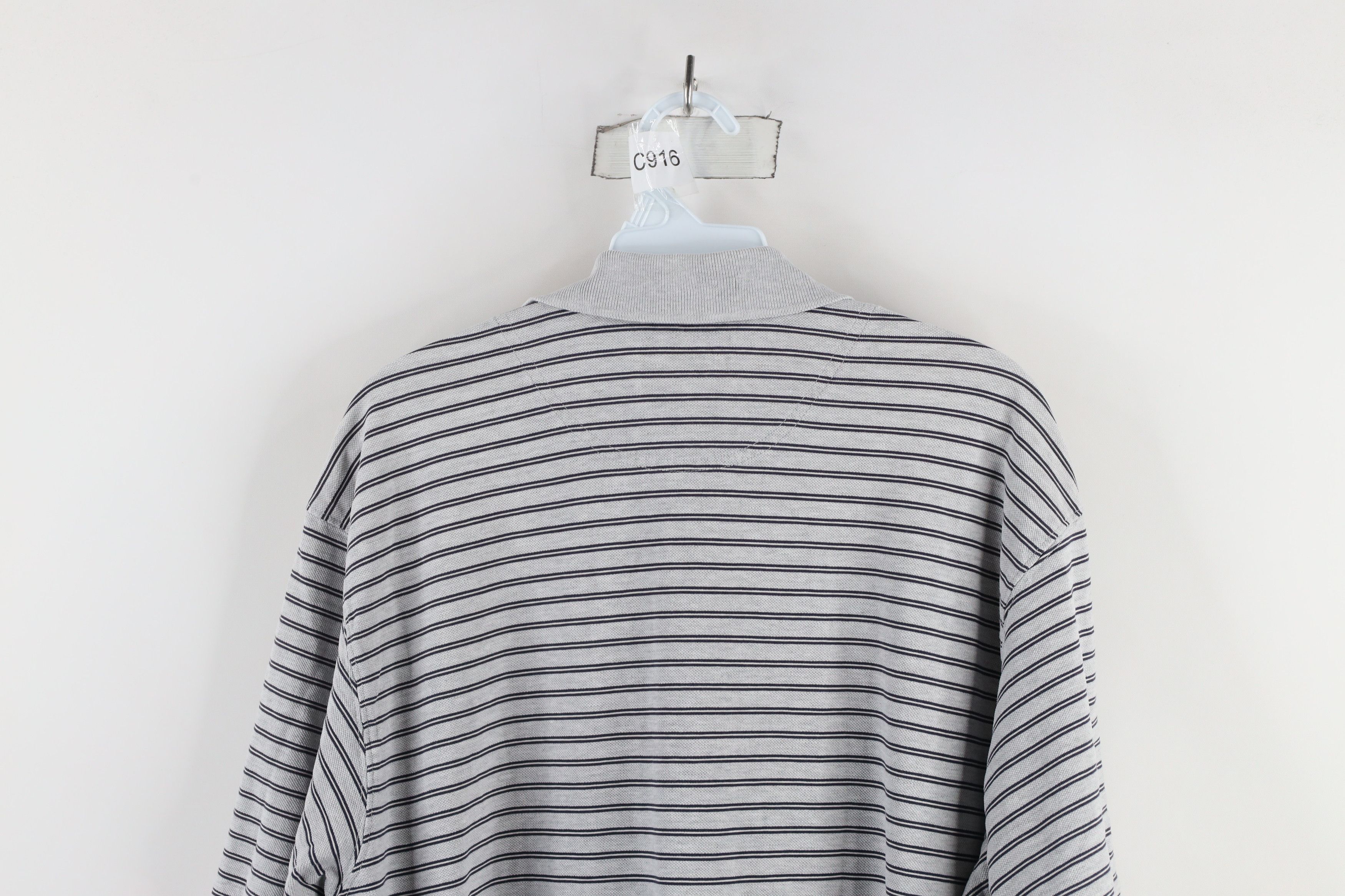 Eddie Bauer × Vintage Vintage 90s Eddie Bauer Knit Collared Golf Polo Shirt Gray Size US L / EU 52-54 / 3 - 11 Thumbnail