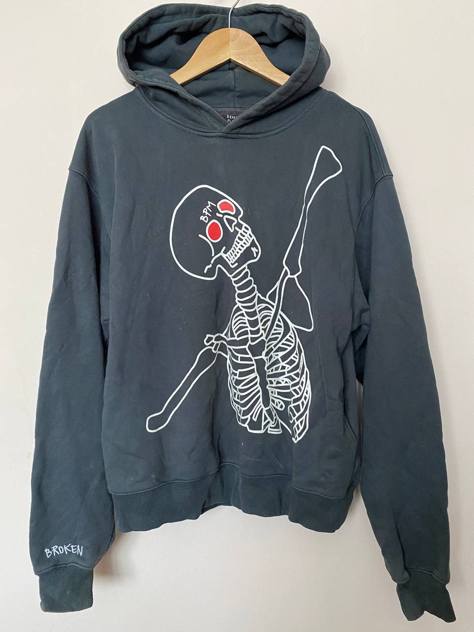 Broken Planet 🖤 BROKEN PLANET MARKET BPM Y2K skeleton Hoodie Size US M / EU 48-50 / 2 - 1 Thumbnail