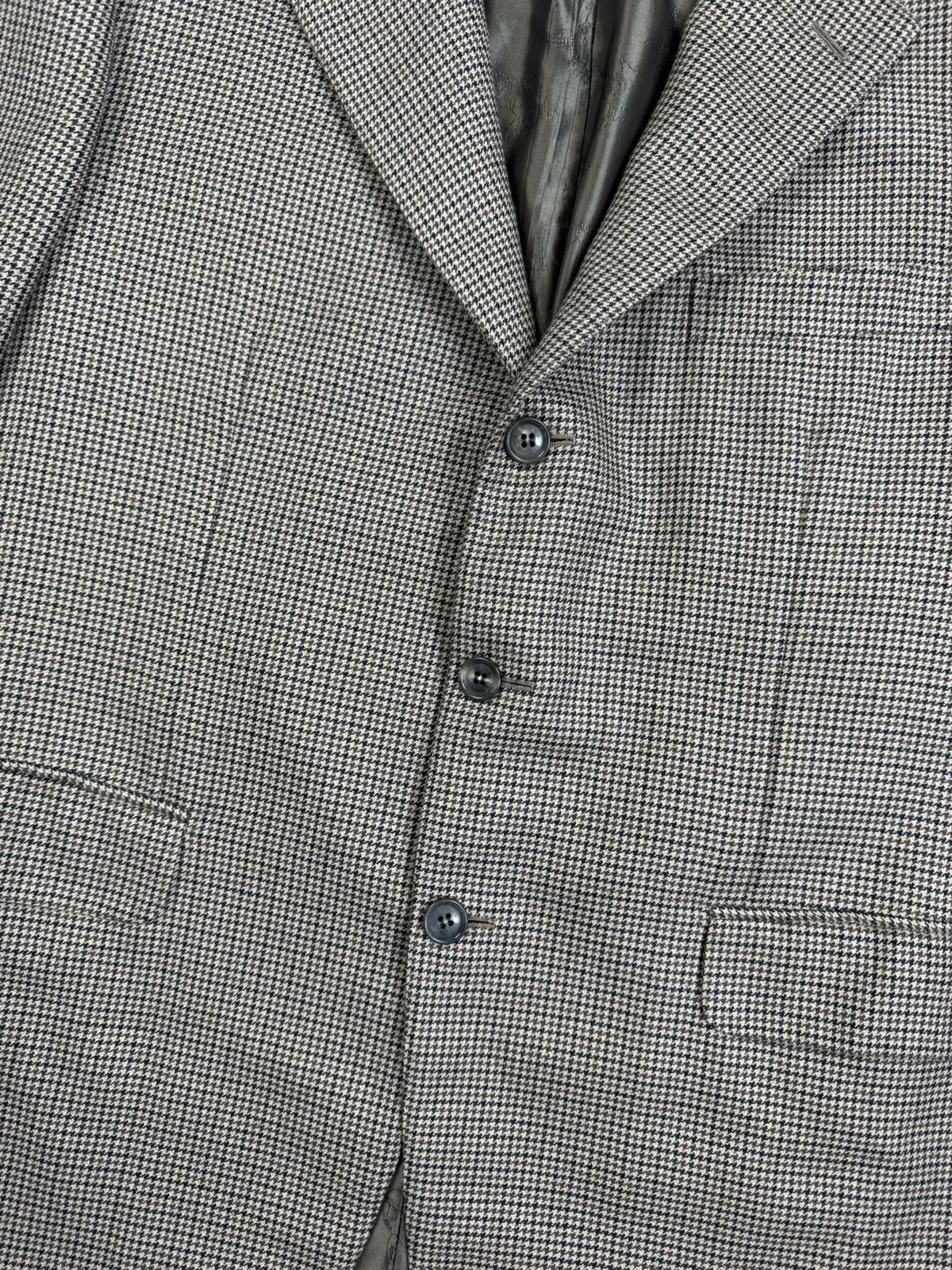 Brioni Brioni 100% Cashmere Houndstooth Blazer Jacket Size 40R - 9 Thumbnail