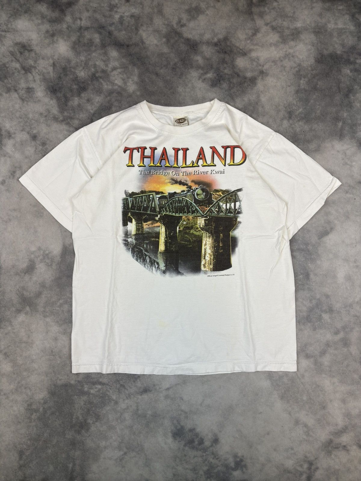 Japanese Brand Vintage Thailand river kwai bridge prind faded t shirt Size US L / EU 52-54 / 3 - 1 Thumbnail