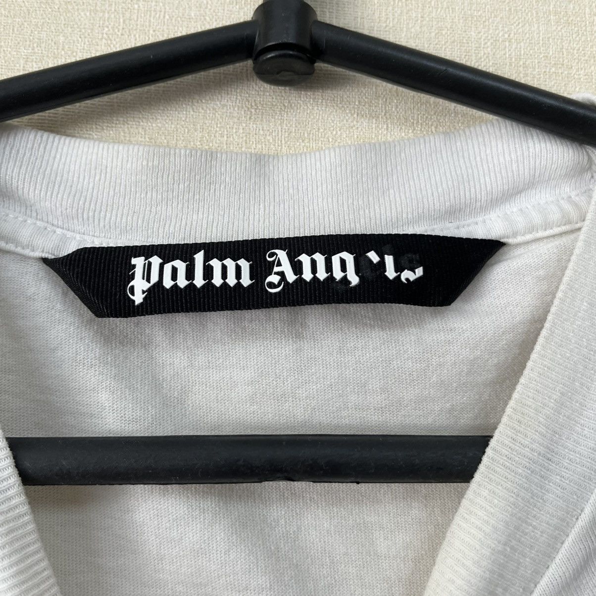 Palm Angels Palm Angels Bel Air Sprayed Logo Print T-Shirt White Pink Size US M / EU 48-50 / 2 - 5 Thumbnail