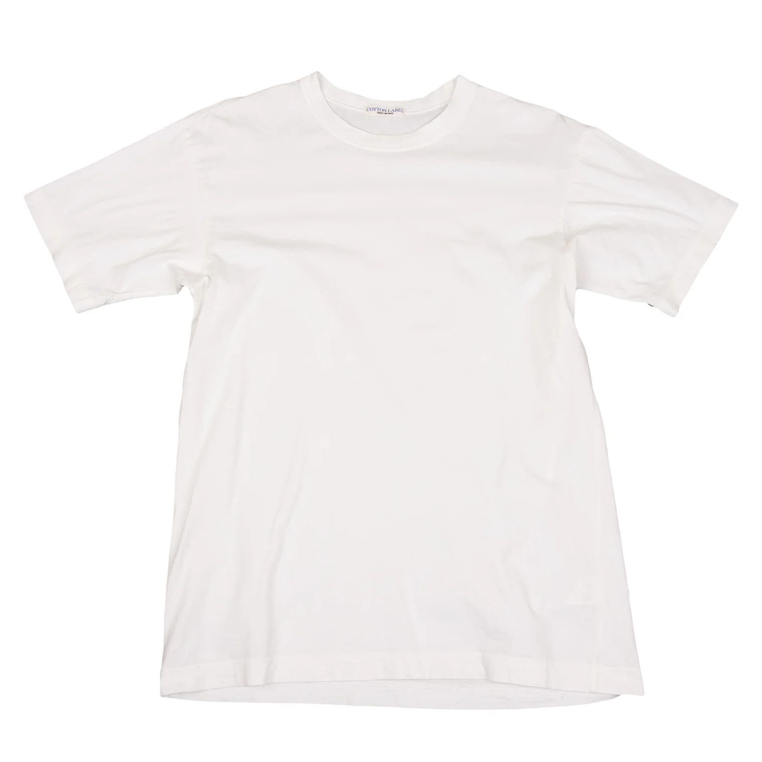 Issey Miyake Cotton Basic Short Sleeve T-Shirt in Off White Size US M / EU 48-50 / 2 - 1 Thumbnail
