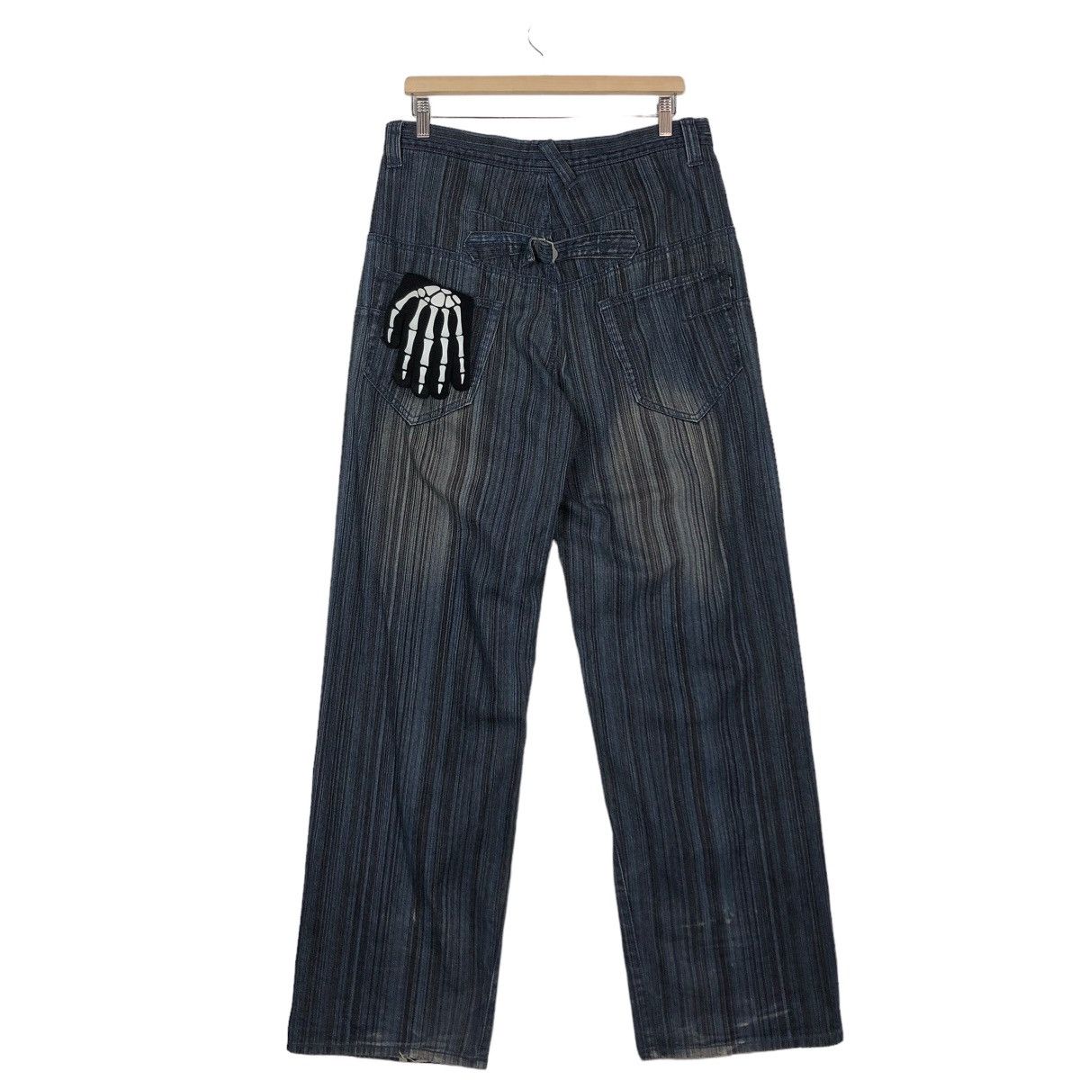 Japanese Brand 🔥90’s Vintage Airwalk Striped Denim Jeans Size US 34 / EU 50 - 7 Thumbnail