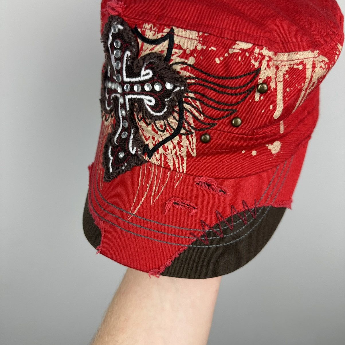Vintage Vintage 90’s Cross On Red Army Cadet Y2K Ref Cap Size ONE SIZE - 8 Thumbnail