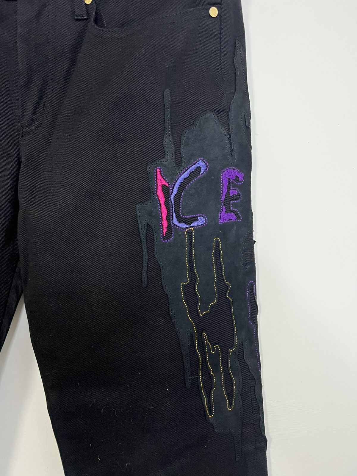 Iceberg Iceberg pant black jeans M rare enbroidery Size 28" / US 6 / IT 42 - 4 Thumbnail
