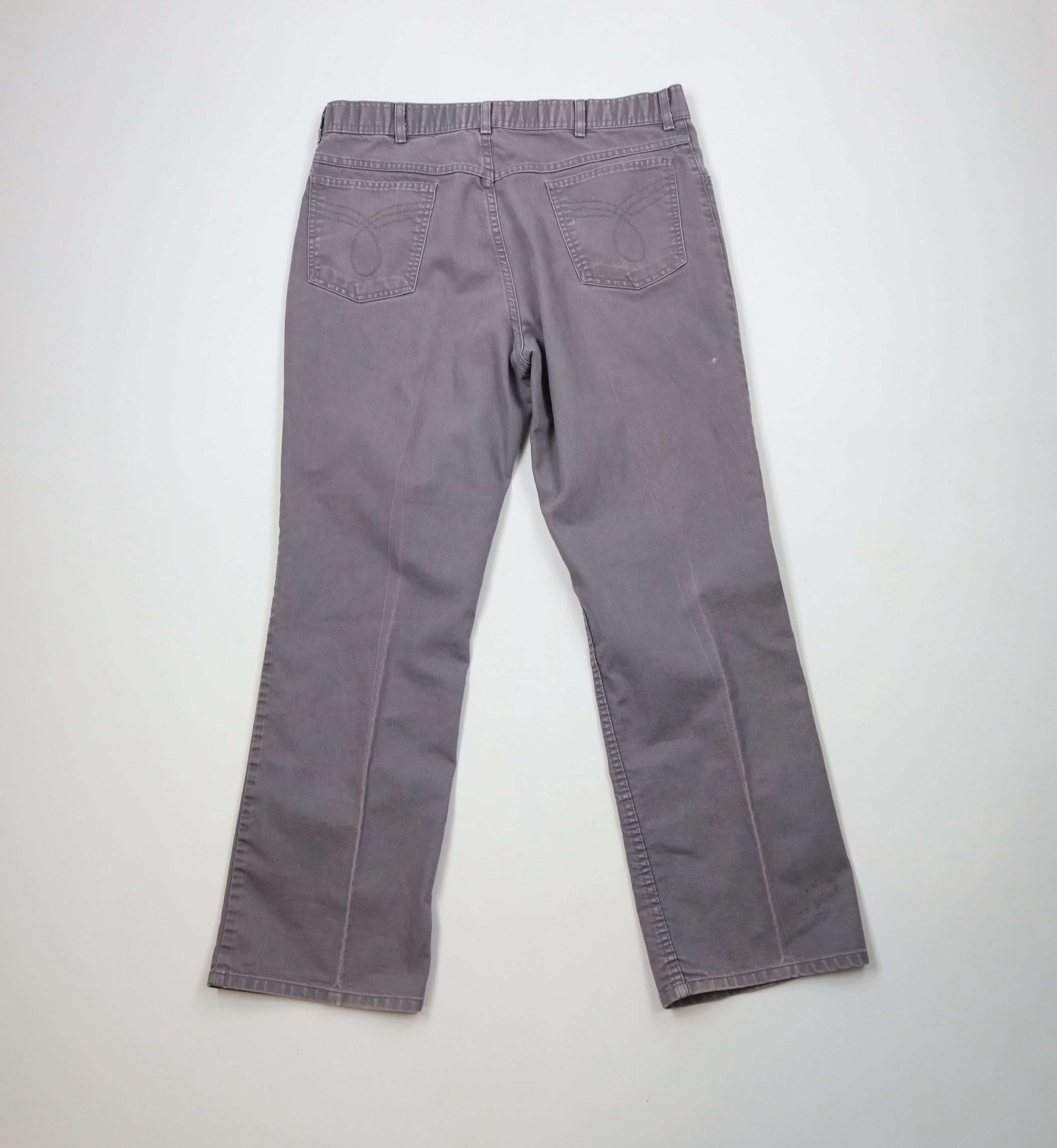 Vintage Vintage 70s Streetwear Wide Leg Canvas Denim Jeans Gray Size US 36 / EU 52 - 10 Thumbnail