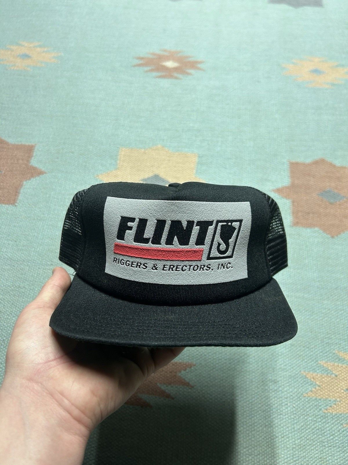 Vintage Vtg trucker hat Flint riggers erectors Michigan new era 80s Size ONE SIZE - 2 Thumbnail