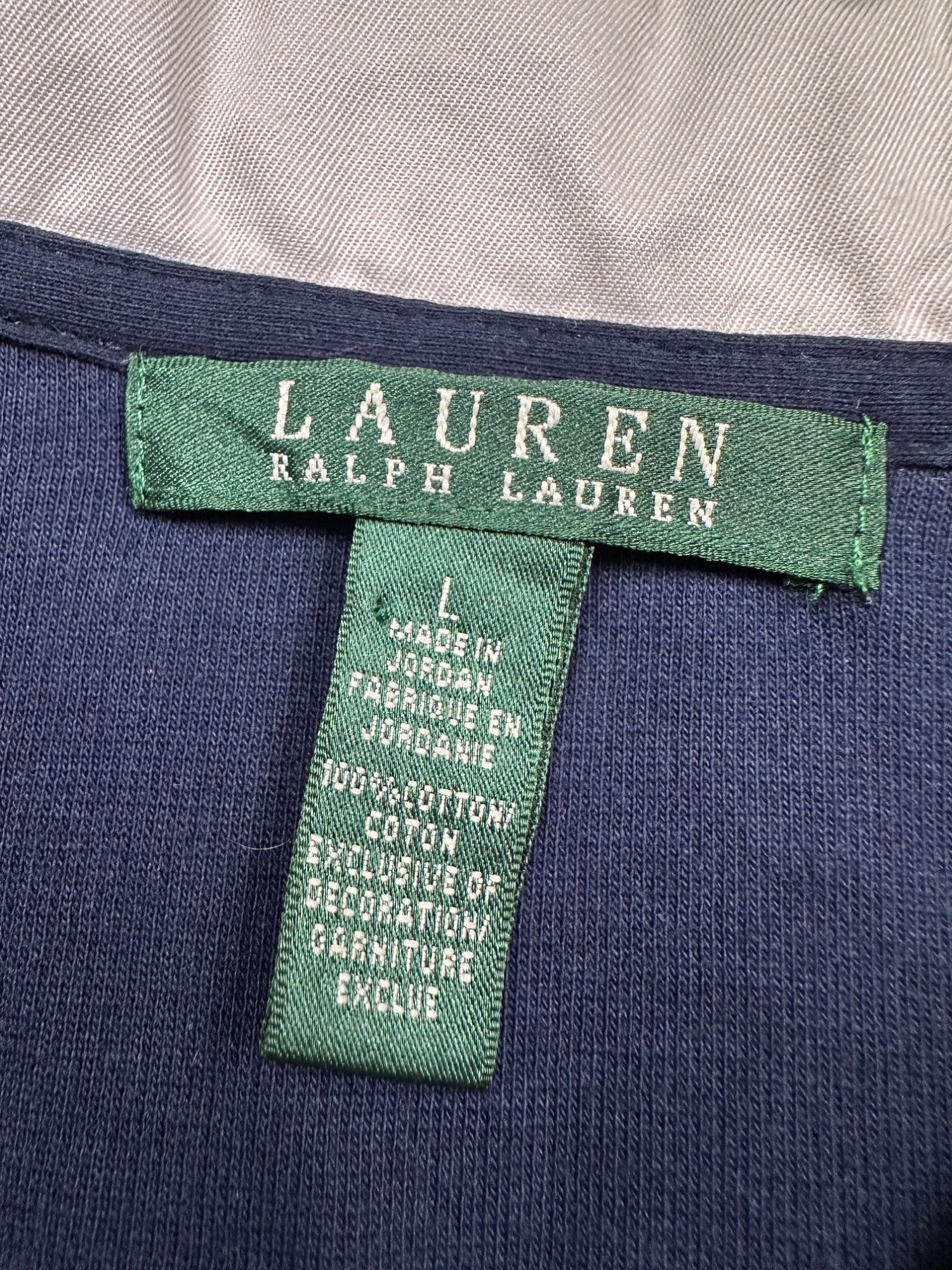 Lauren Ralph Lauren Vintage Lauren Ralph Lauren Lux Navy Cotton Cardigan Jacket Size L / US 10 / IT 46 - 3 Thumbnail