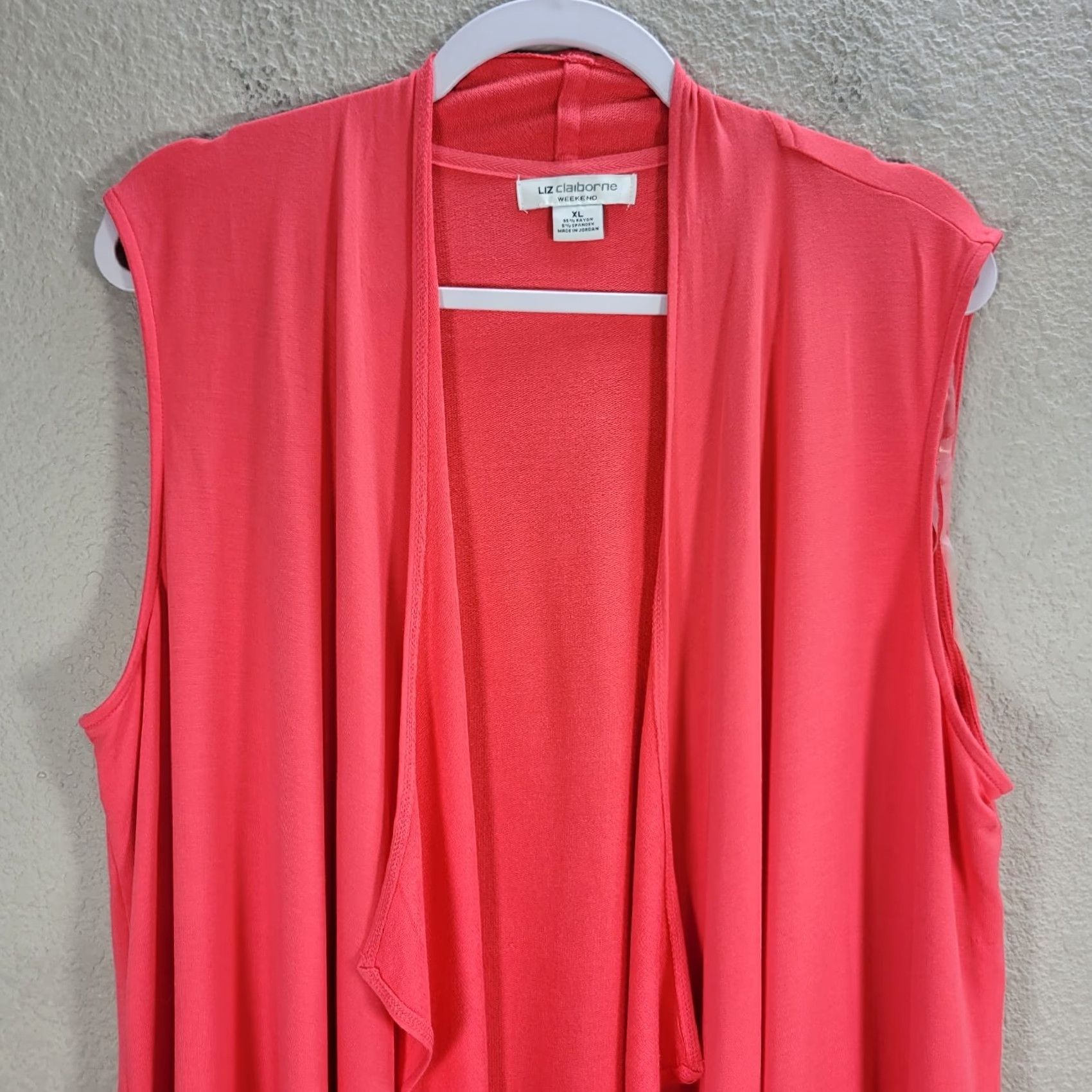 Liz Claiborne Liz Claiborne Weekend Pink Cardigan Sleeveless Open Front XL NWT Womens Sweater Size XL / US 12-14 / IT 48-50 - 4 Thumbnail