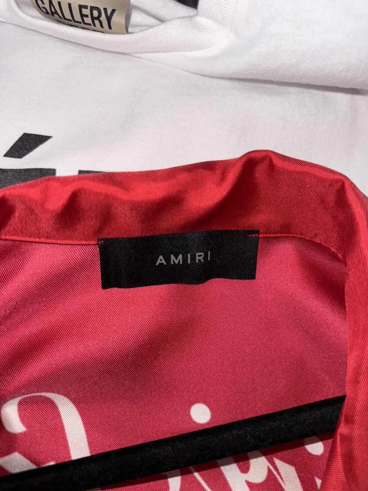 Amiri Amiri red logo silk shirt Size US M / EU 48-50 / 2 - 6 Thumbnail