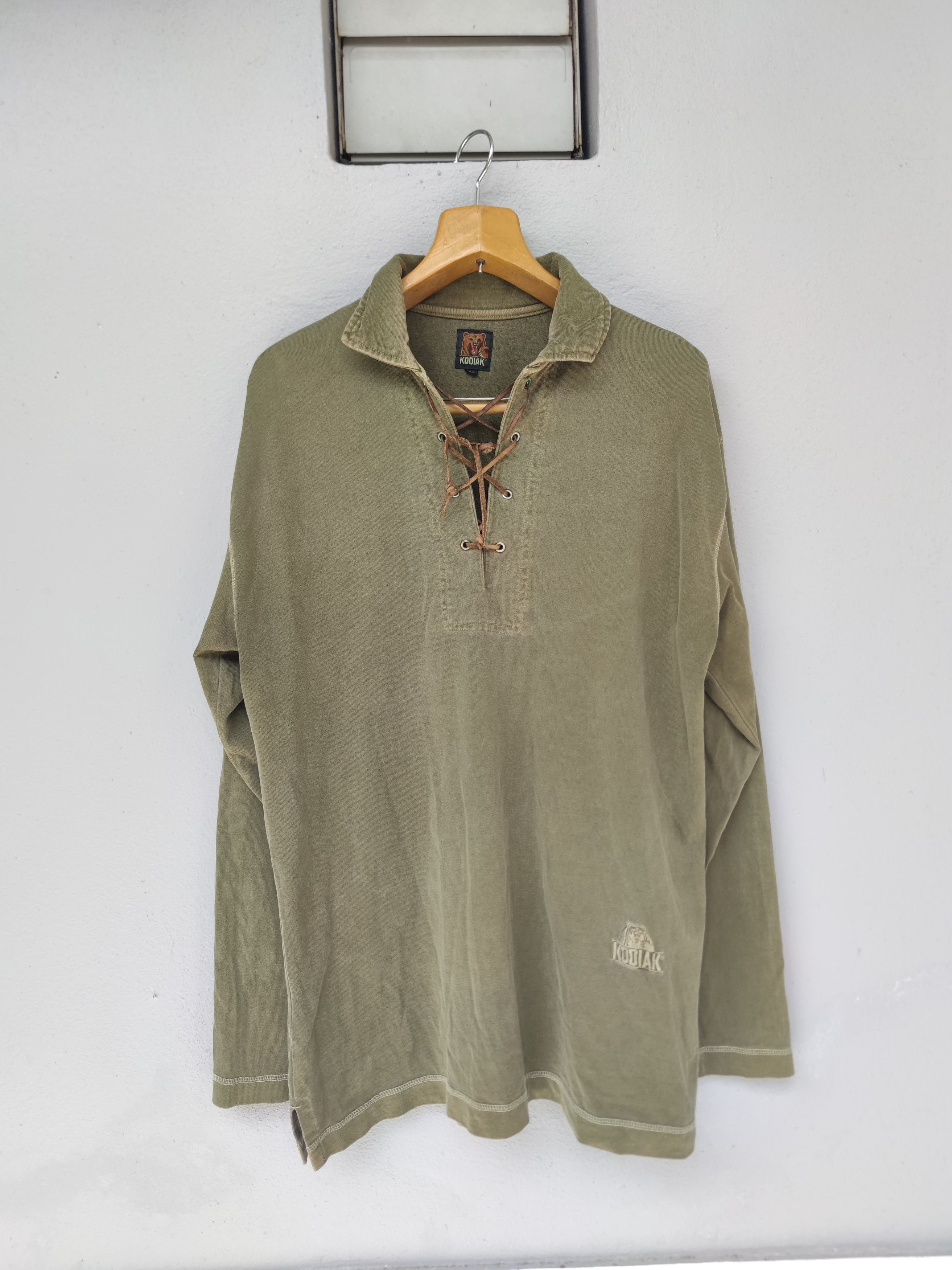 Vintage Vintage KODIAK Lace up Pullover Shirt Size US L / EU 52-54 / 3 - 1 Thumbnail