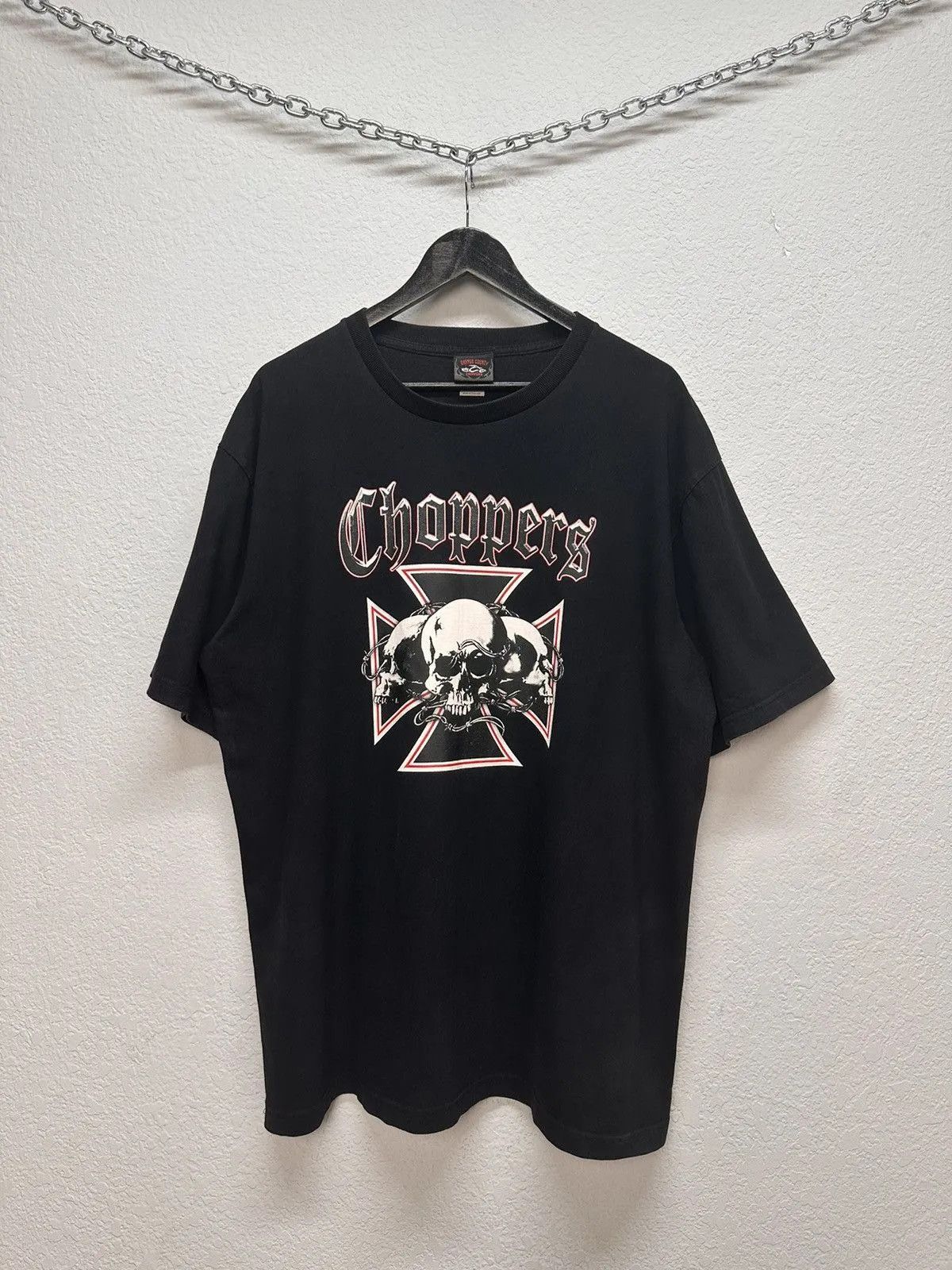 West Coast Choppers Vintage West Choppers Black T-shirt Made USA Faded Y2K Size US XL / EU 56 / 4 - 2 Thumbnail