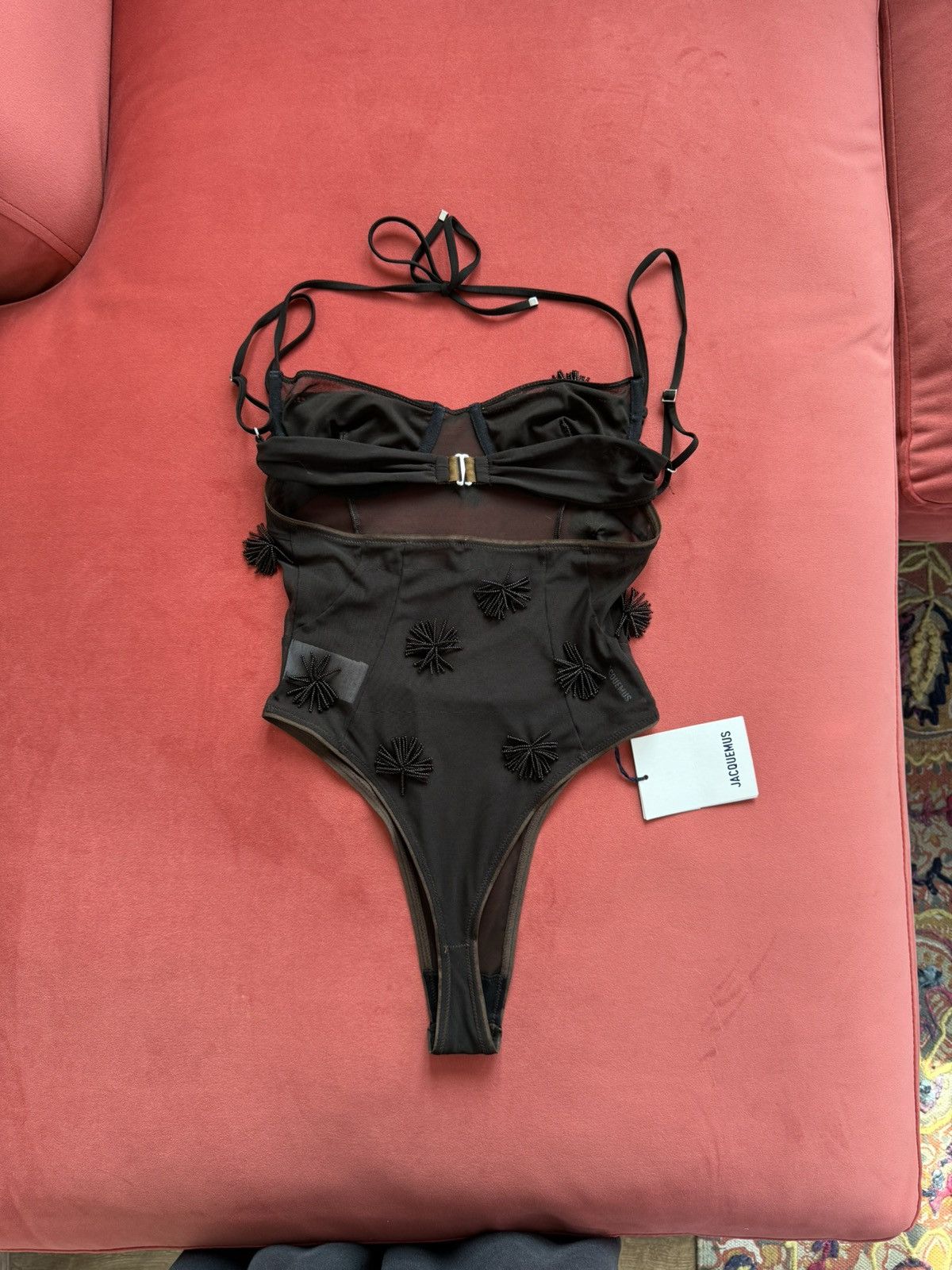 Jacquemus New Jacquemus brown embellished bodysuit, size XS Size XS / US 0-2 / IT 36-38 - 7 Thumbnail