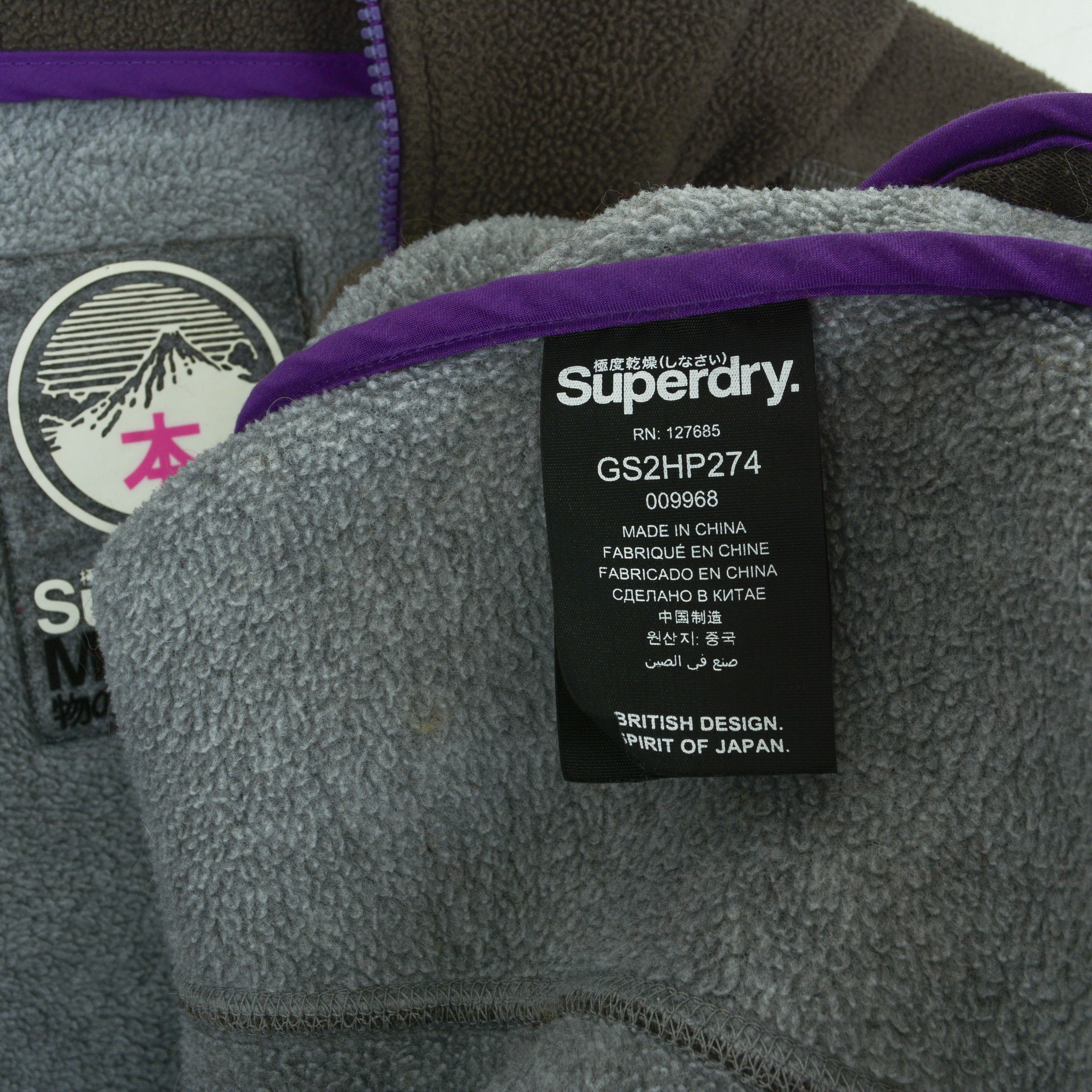 Superdry M Fleece Hoodie Jumper Sweater Sweatshirt Zip Up Top Size M / US 6-8 / IT 42-44 - 7 Thumbnail