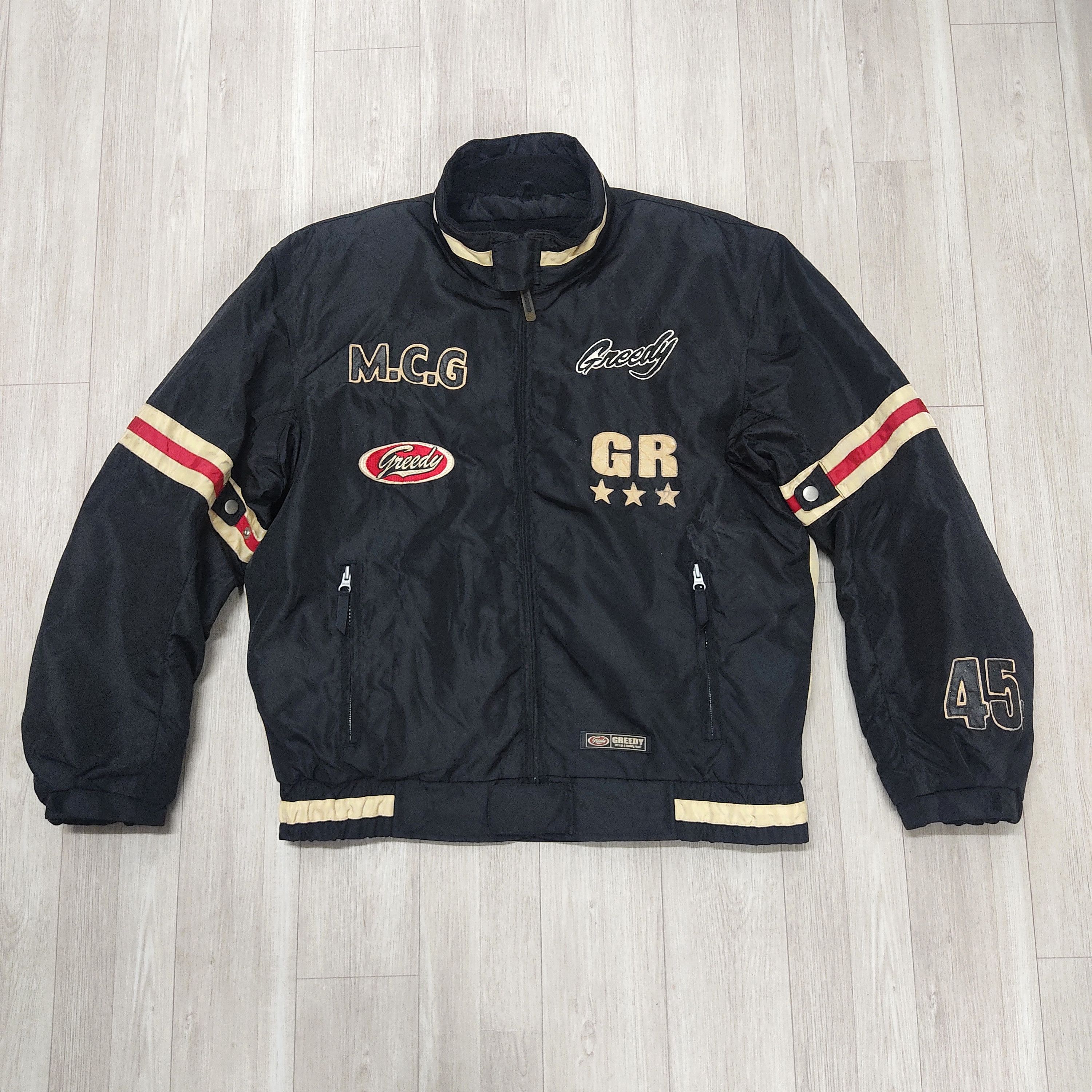 Gear for Sports Greedy 45 Z Patch Bomber Jacket- Sleek Black Racing Edition Size US M / EU 48-50 / 2 - 3 Thumbnail
