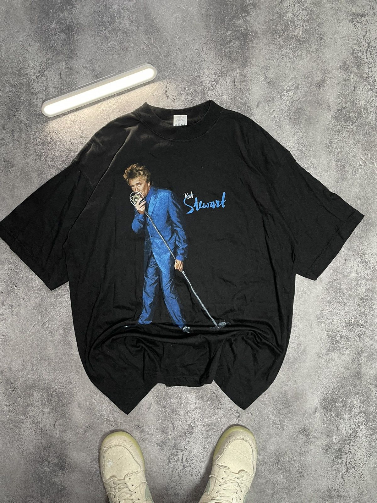 Band Tees × Vintage VINTAGE 90S ROD STEWART T SHIRT TEES TEE Size US XL / EU 56 / 4 - 1 Thumbnail
