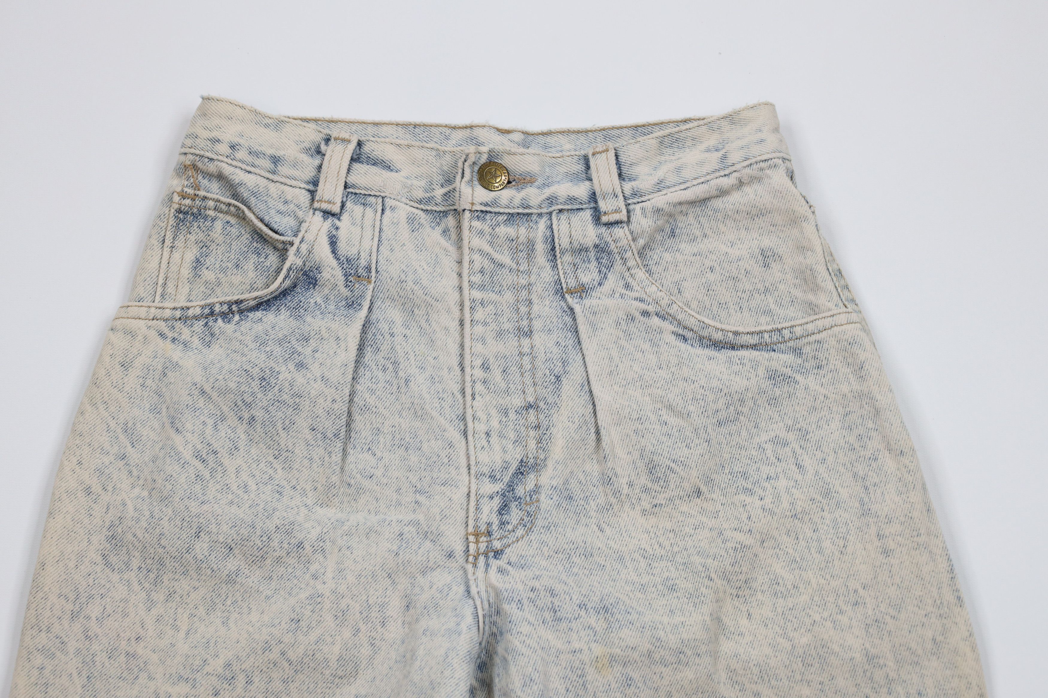 Vintage Vintage 80s 90s Streetwear Acid Wash Tapered Leg Denim Jeans Size 25" / US 0 / IT 36 - 2 Thumbnail