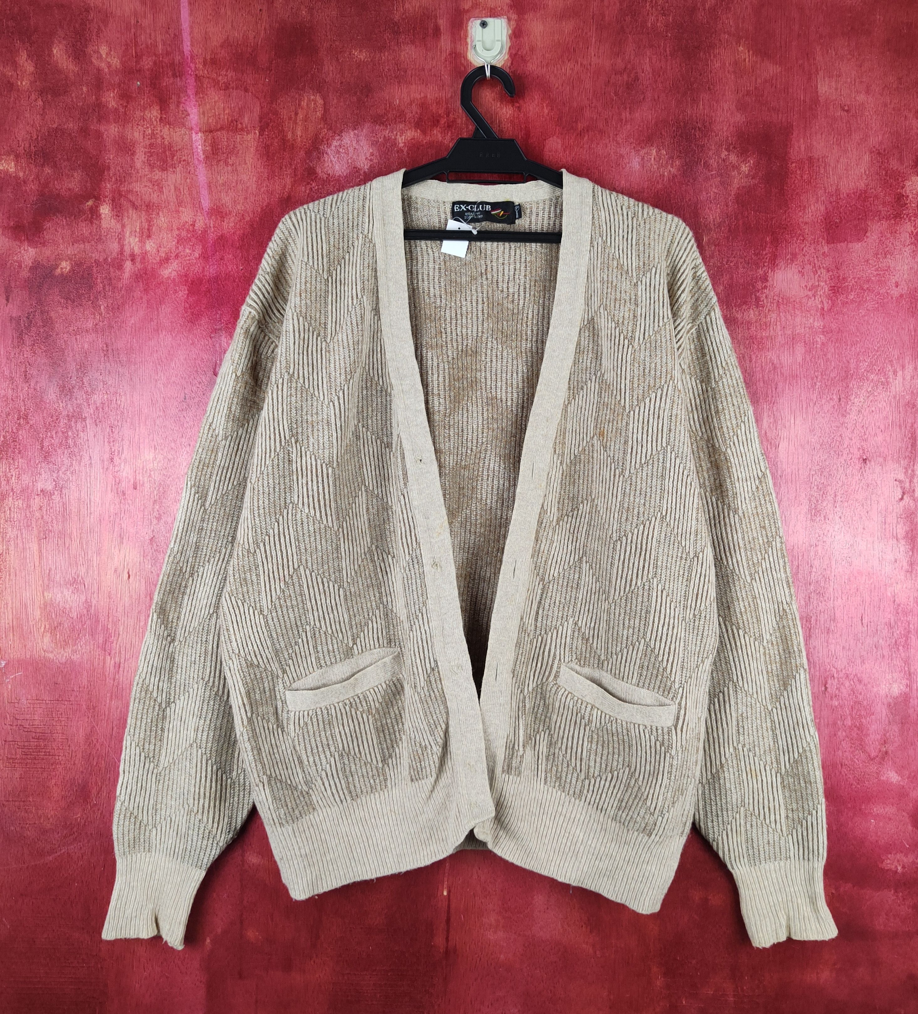 Japanese Brand Ex-Club Brown Knitwear Cardigan vintage japan #S2344 Size US L / EU 52-54 / 3 - 1 Thumbnail
