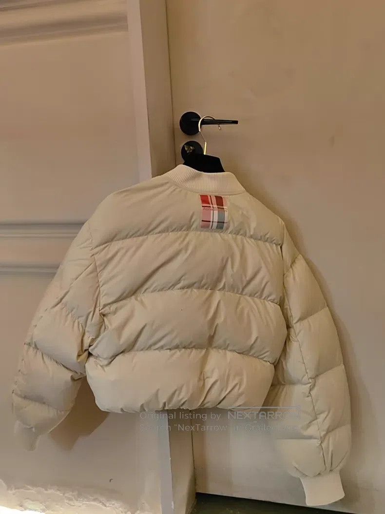 Acne Studios Acne Studios Short Down Jacket, Beige, Stand Collar Zipper Size XS / US 0-2 / IT 36-38 - 2 Thumbnail