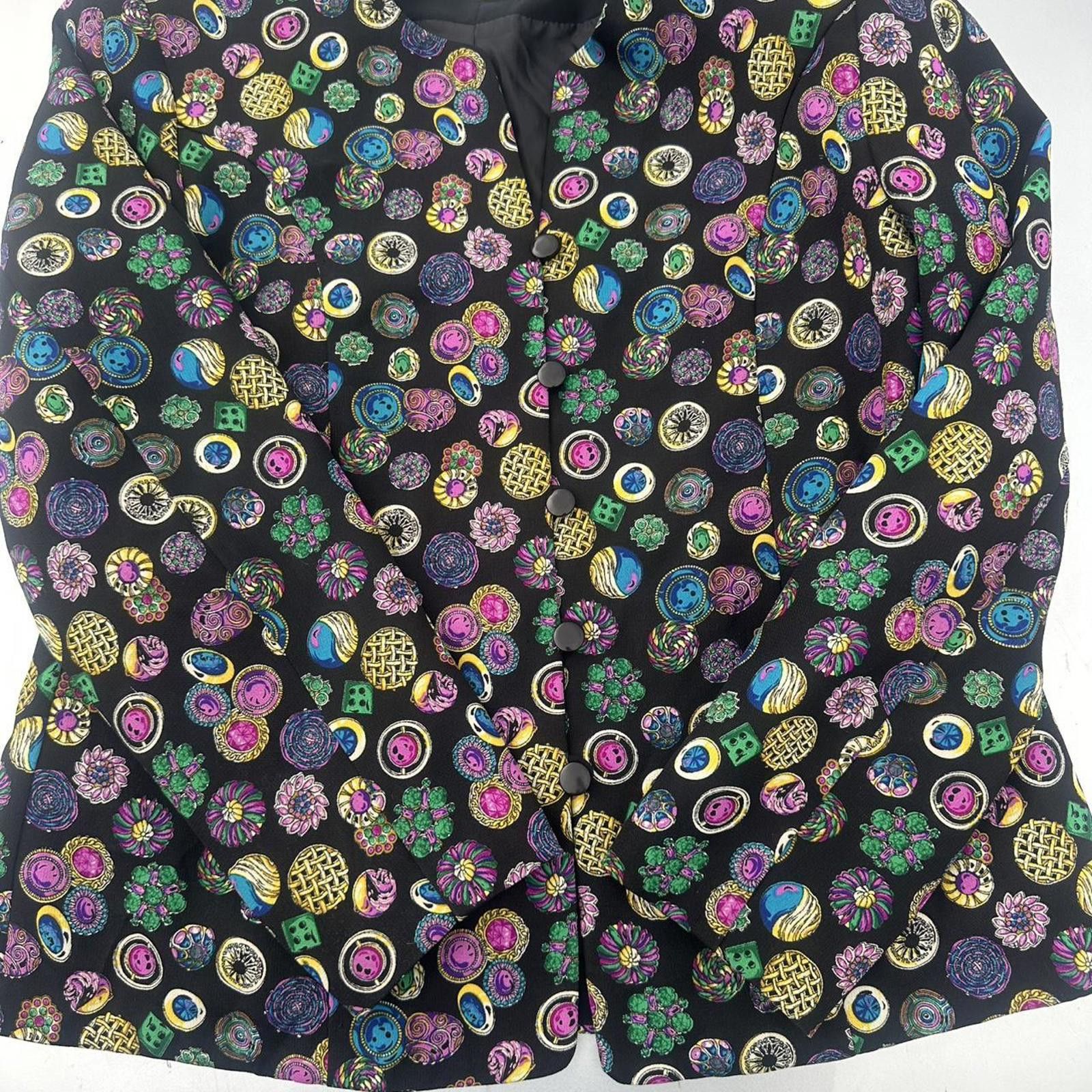Other Black and multi-coloured vintage Japanese floral Size S / US 4 / IT 40 - 1 Thumbnail