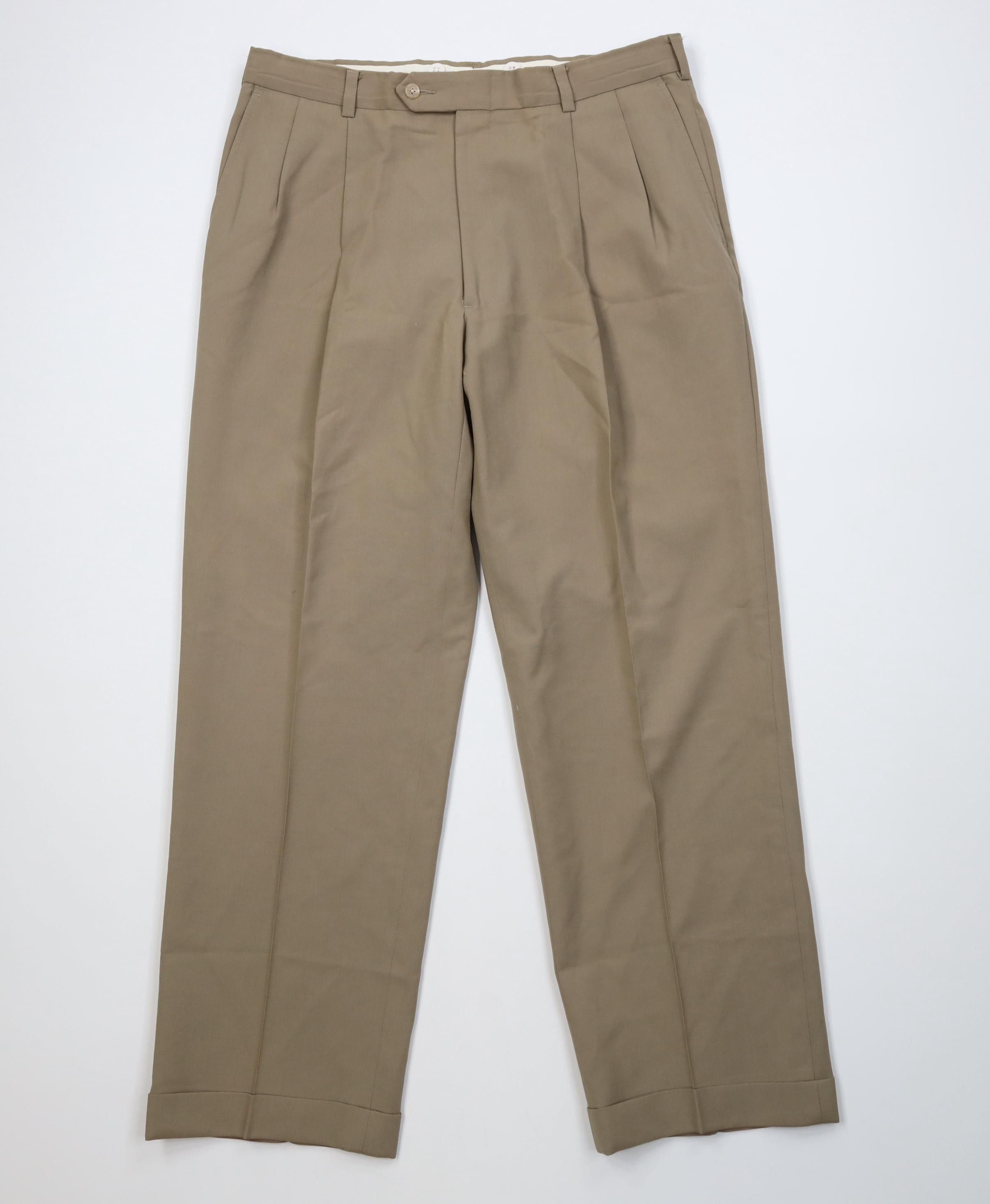 Vintage Vintage 90s Streetwear Gabardine Knit Wide Leg Chino Pants Size US 34 / EU 50 - 1 Thumbnail