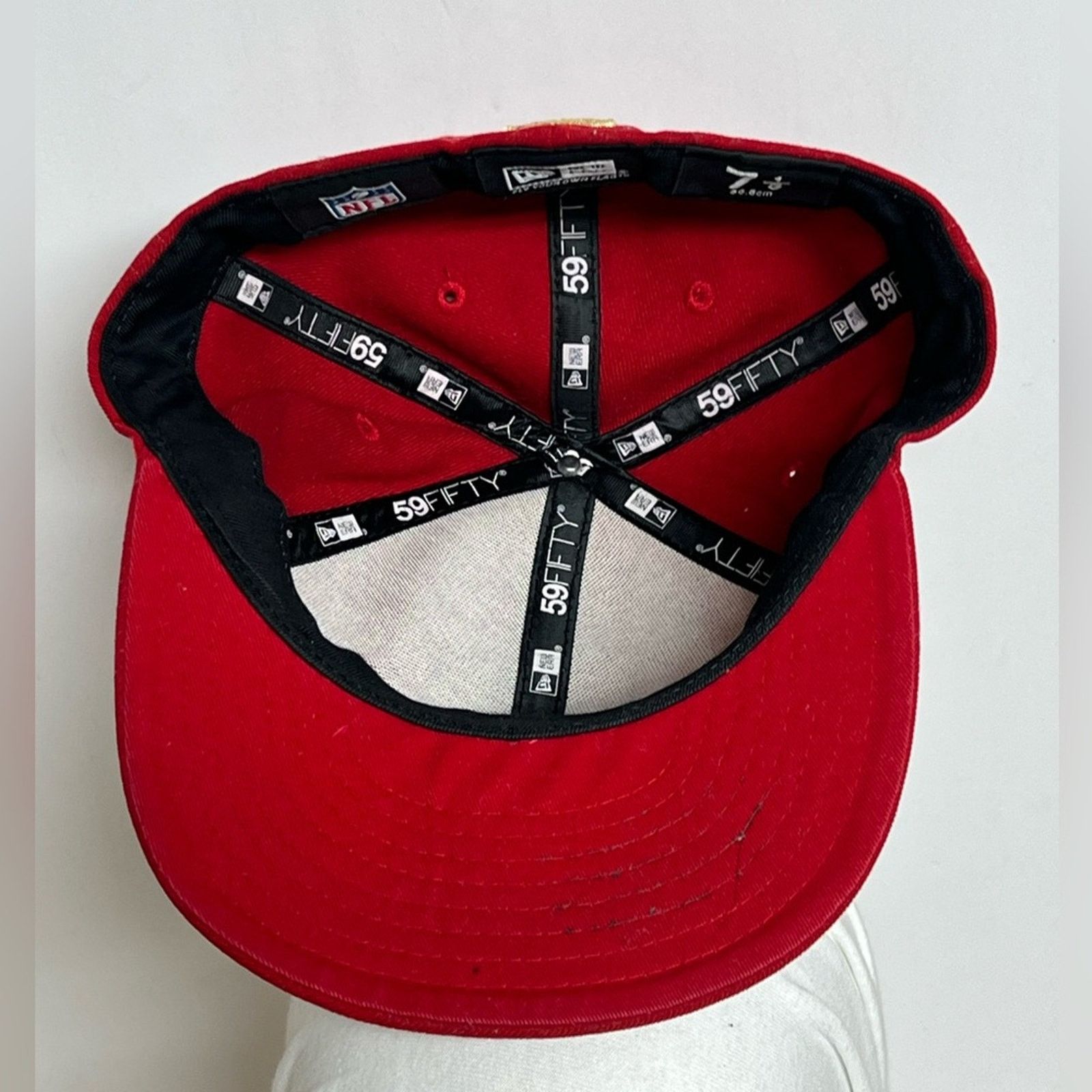 New Era NFL San Francisco 49ers New Era On-Field Hat 7 1/8 Red RARE Size ONE SIZE - 5 Thumbnail