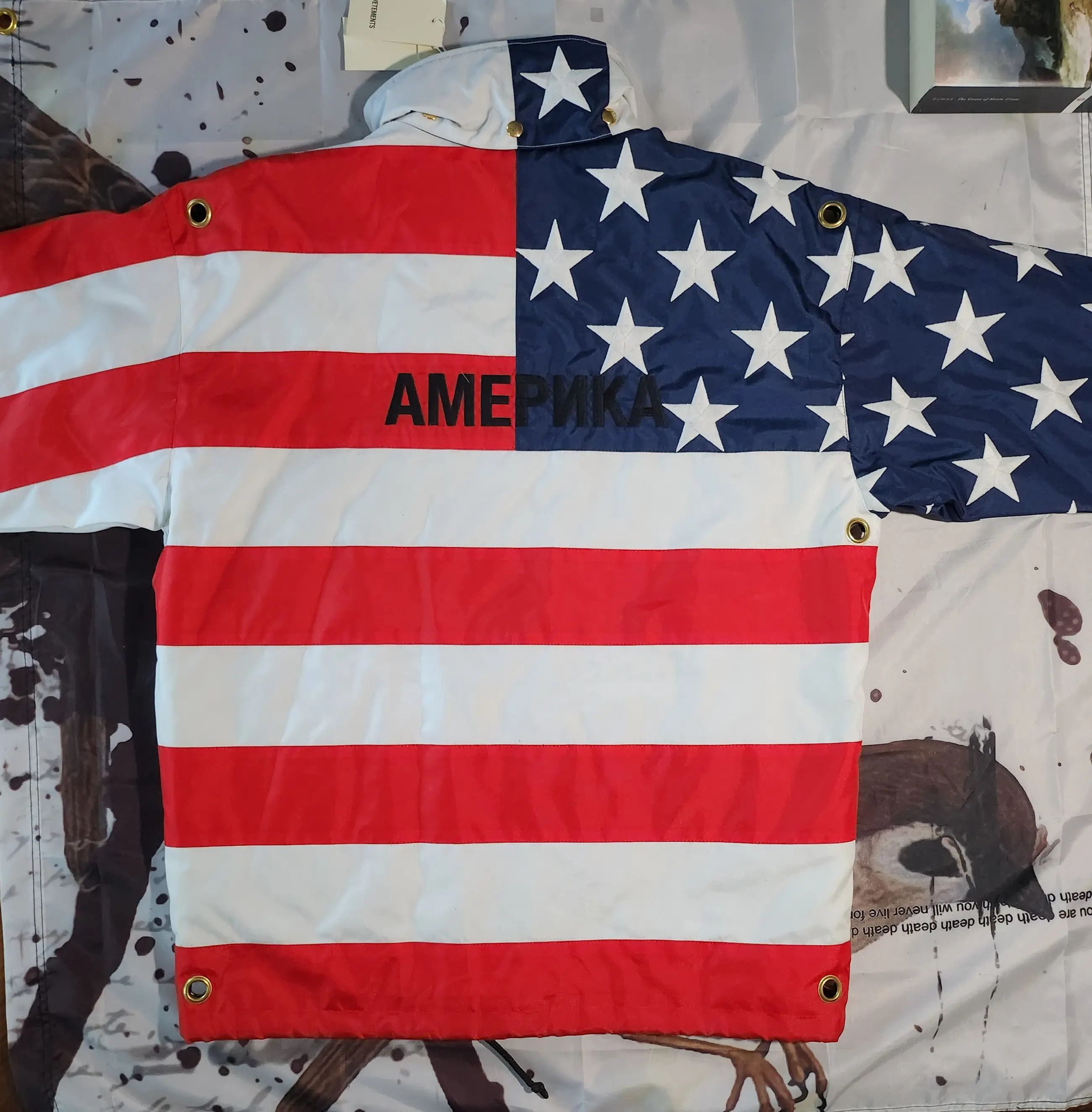 Vetements American Flag Parka Size US XS / EU 42 / 0 - 3 Thumbnail