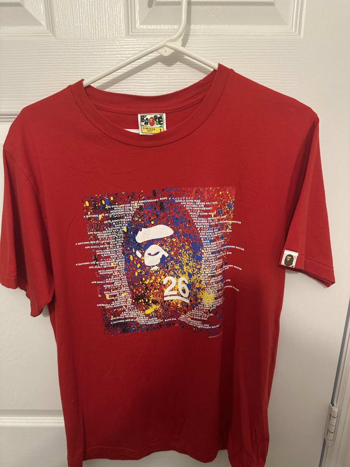 Bape Bape 26th anniversary t shirt red Size US L / EU 52-54 / 3 - 1 Thumbnail