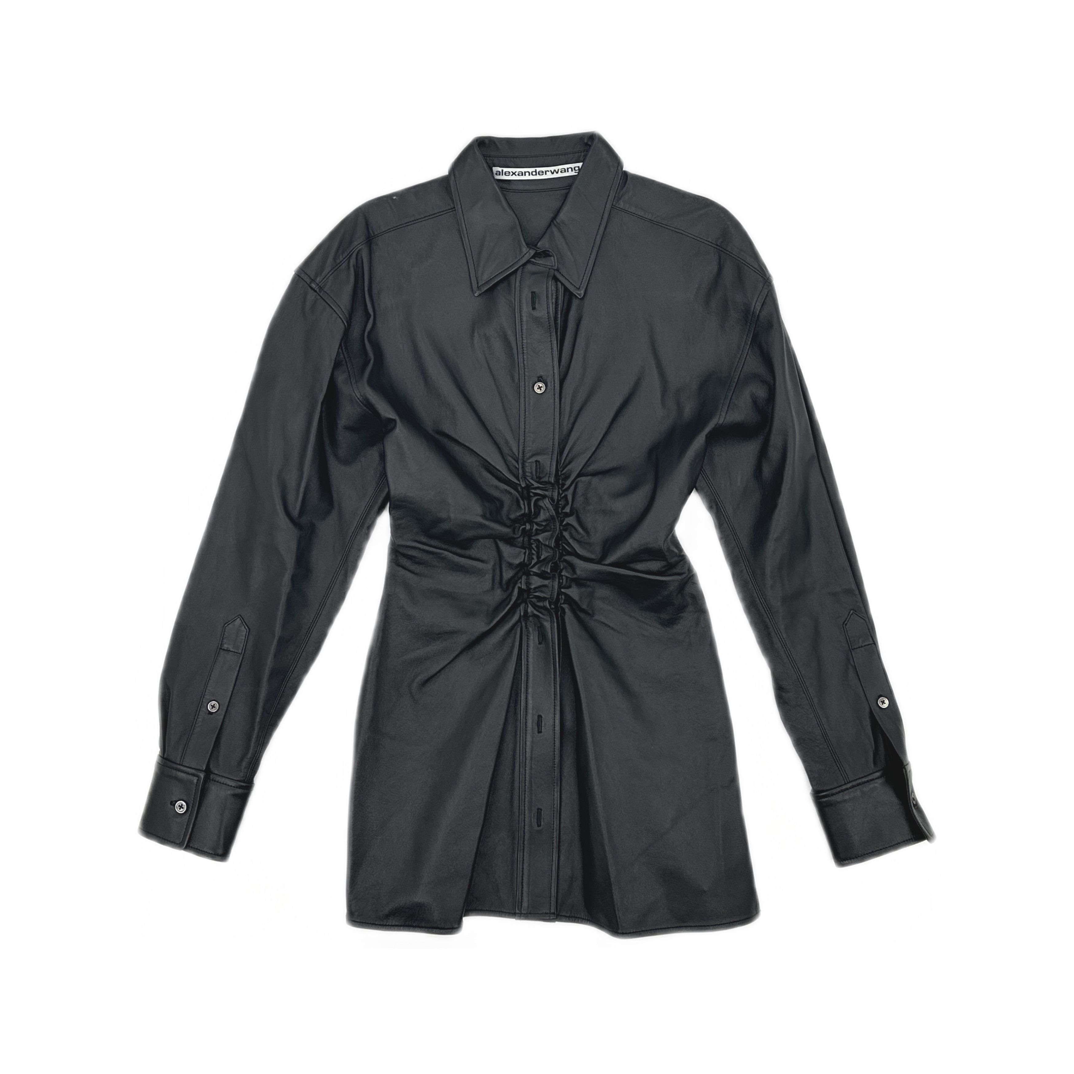 Alexander Wang Alexander Wang Leather Button Up Shirt Size 0 Size XS / US 0-2 / IT 36-38 - 1 Thumbnail