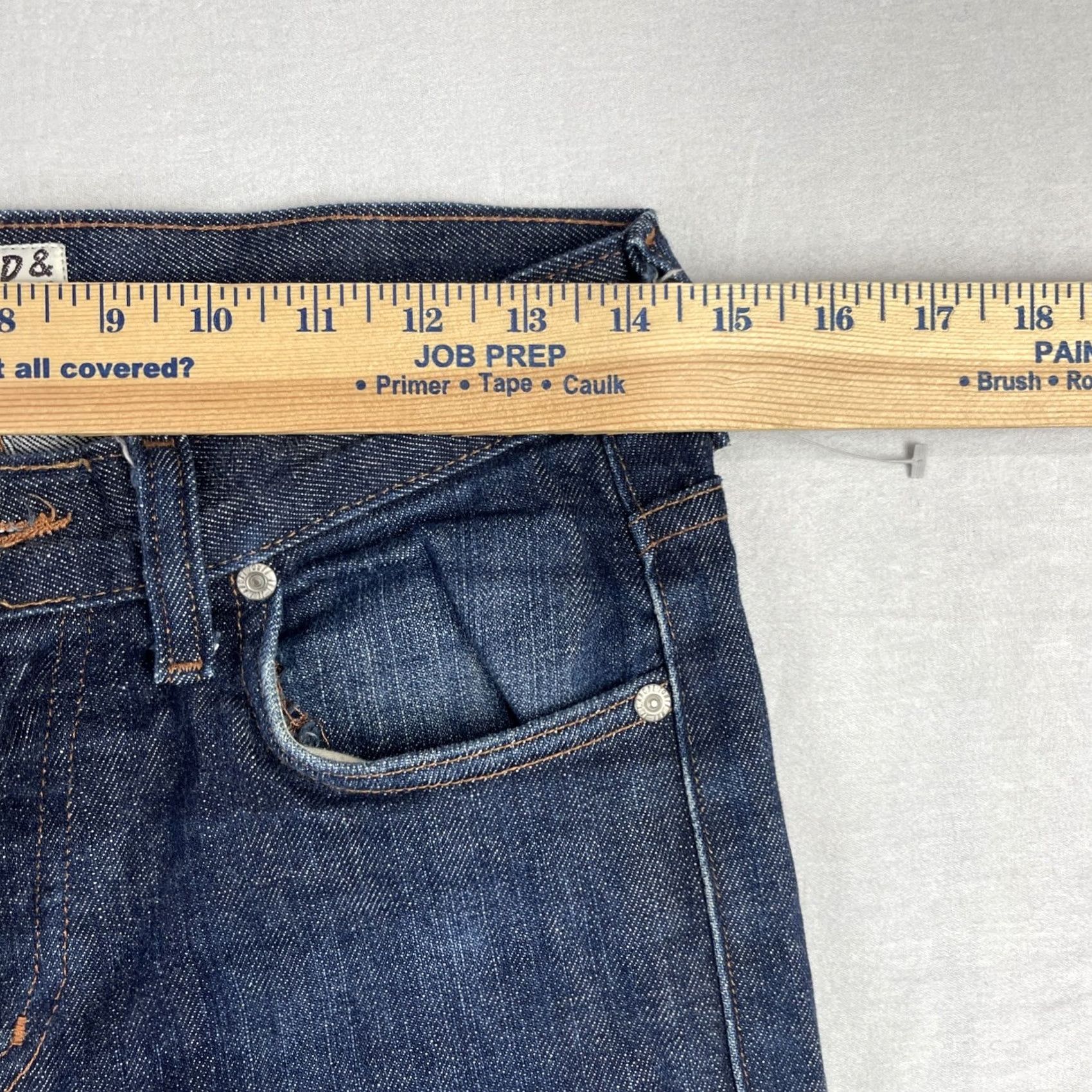 Vintage Naked & Famous Jeans Mens 30 Fits 29x34 Super Skinny Stretch Selvedge Indigo Denim Jeans Slim Men 5-Pocket Logo Button Size US 29 - 7 Thumbnail