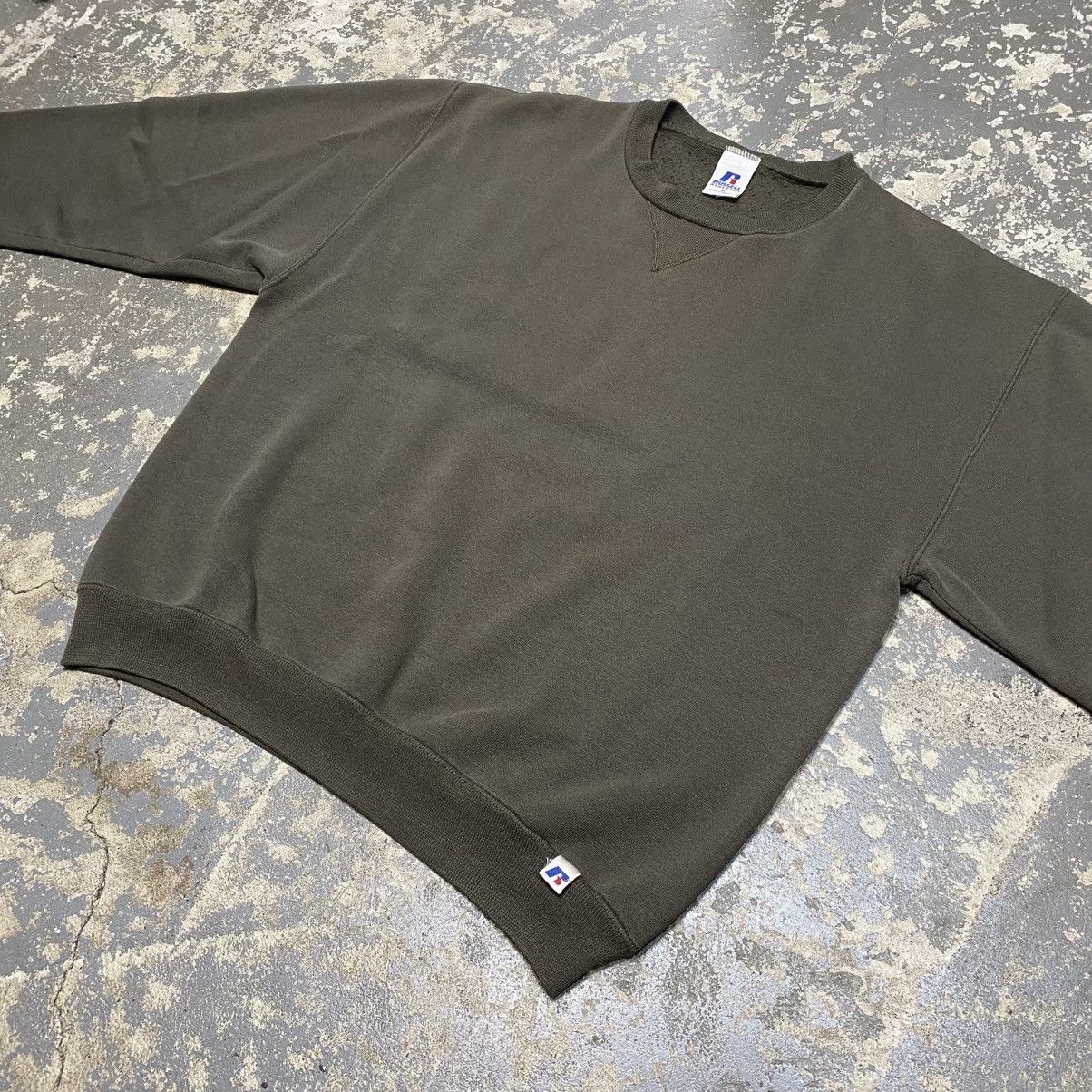 Russell Athletic × Vintage Vintage Russell Athletic Brown Blank Boxy Crewneck Hoodie Size US M / EU 48-50 / 2 - 3 Thumbnail