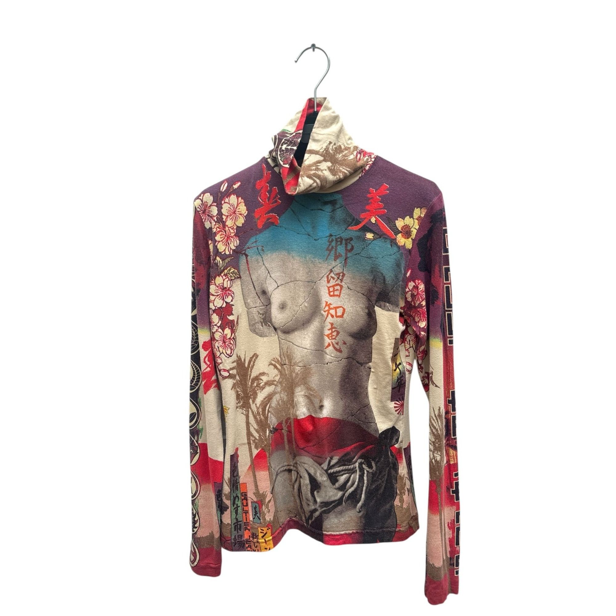 Jean Paul Gaultier 1999 “Venus de Milo Japan”Turtleneck Top Size S / US 4 / IT 40 - 2 Thumbnail