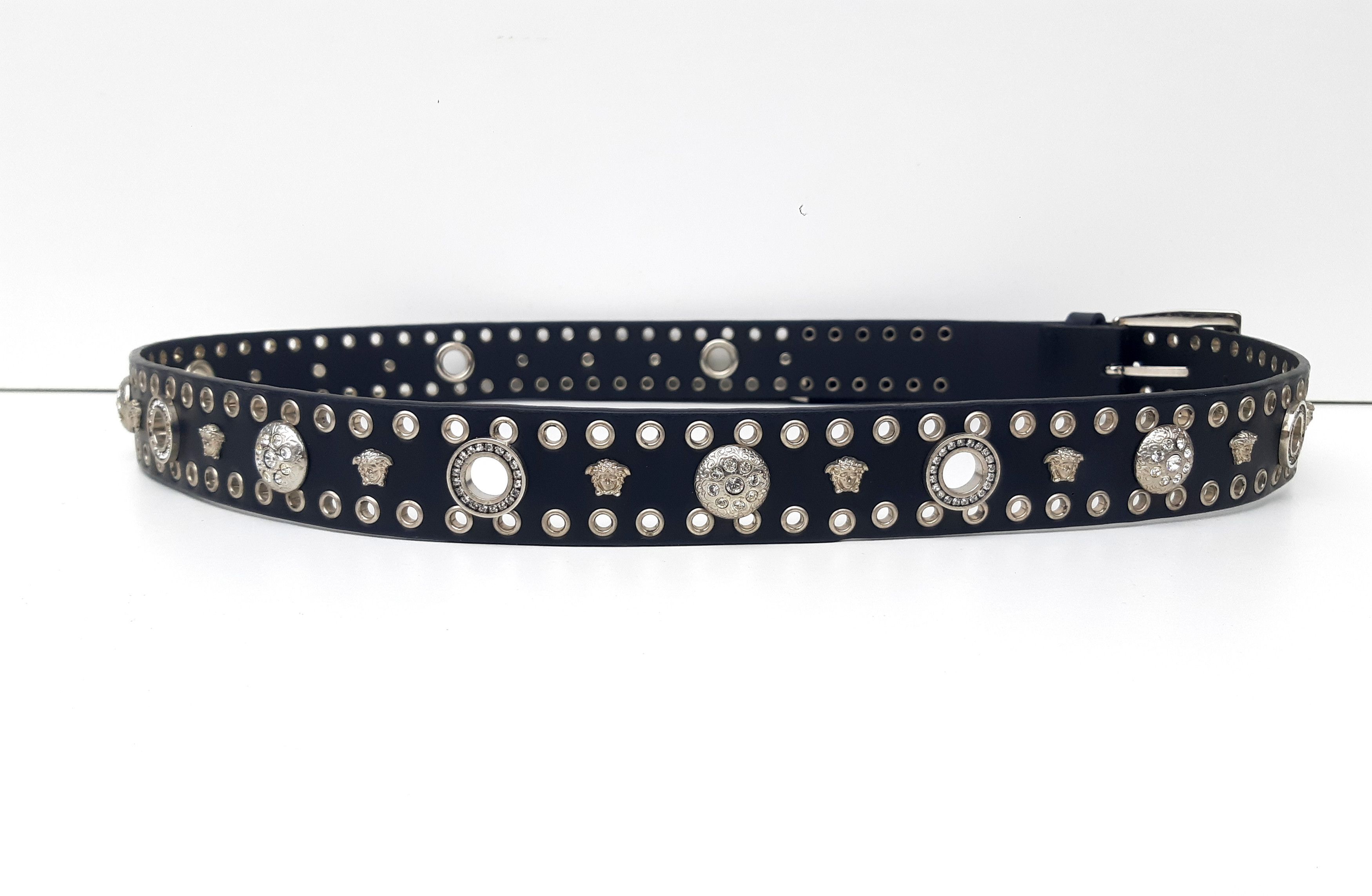Versace Vintage VERSACE Italy 105/42 Men Belt Black Leather NEW Size 42 - 8 Thumbnail