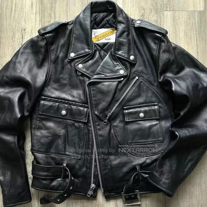 Schott Schott Castrated cowhide cable-stayed jacket Size US M / EU 48-50 / 2 - 1 Thumbnail