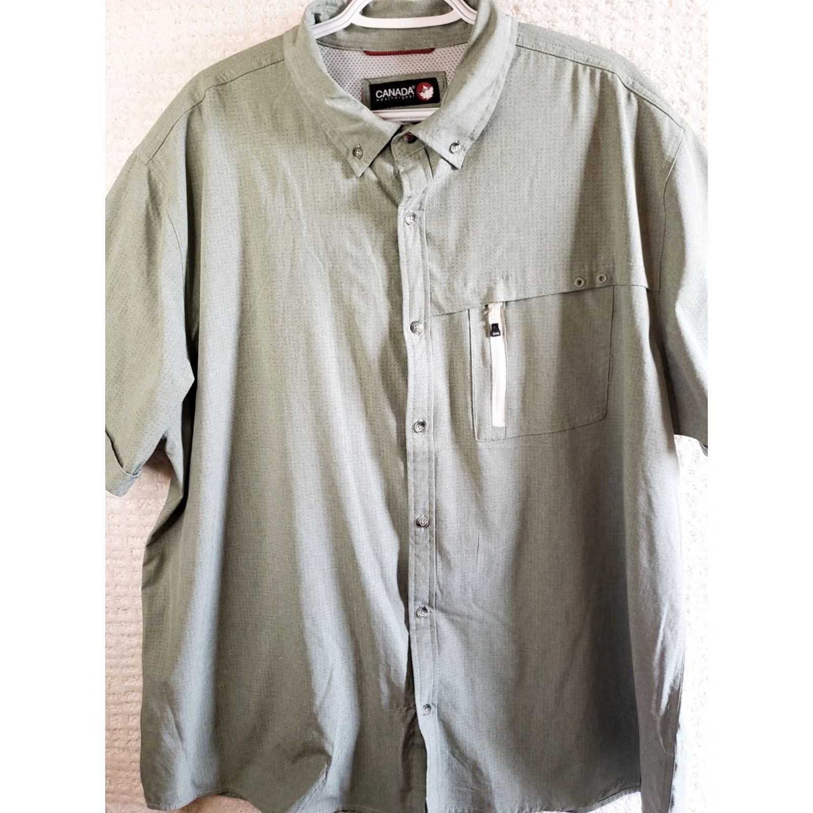 Vintage Canada Weather Gear Button Down Shirt Mens Large Collared Size US XXL / EU 58 / 5 - 2 Thumbnail