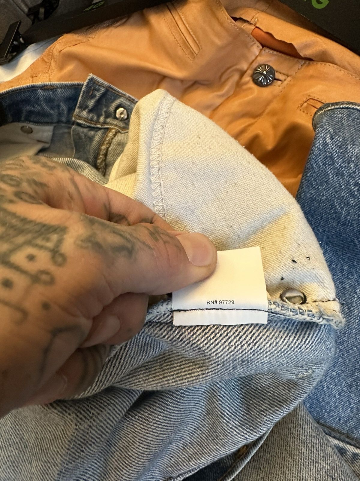 Chrome Hearts Chrome Hearts PERFECT sky wash levi jeans cross patch Size US 34 / EU 50 - 9 Thumbnail